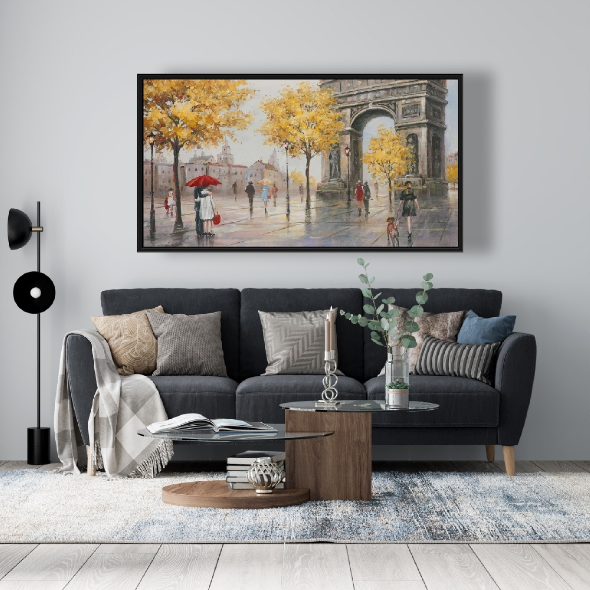 ARC DE TRIOMPHE - Framed Print on canvas by Begin Edition