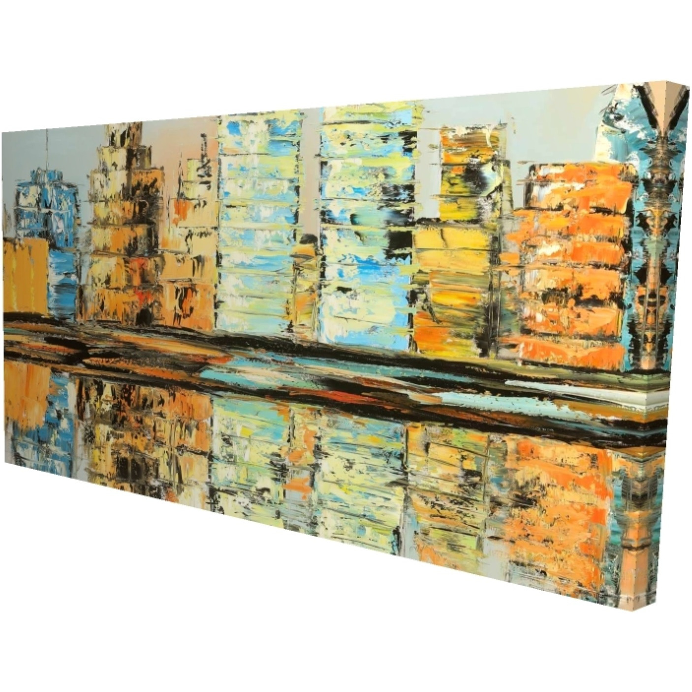 REFLECTIONS OF A COLORFUL CITY - Print on canvas by Begin Edition