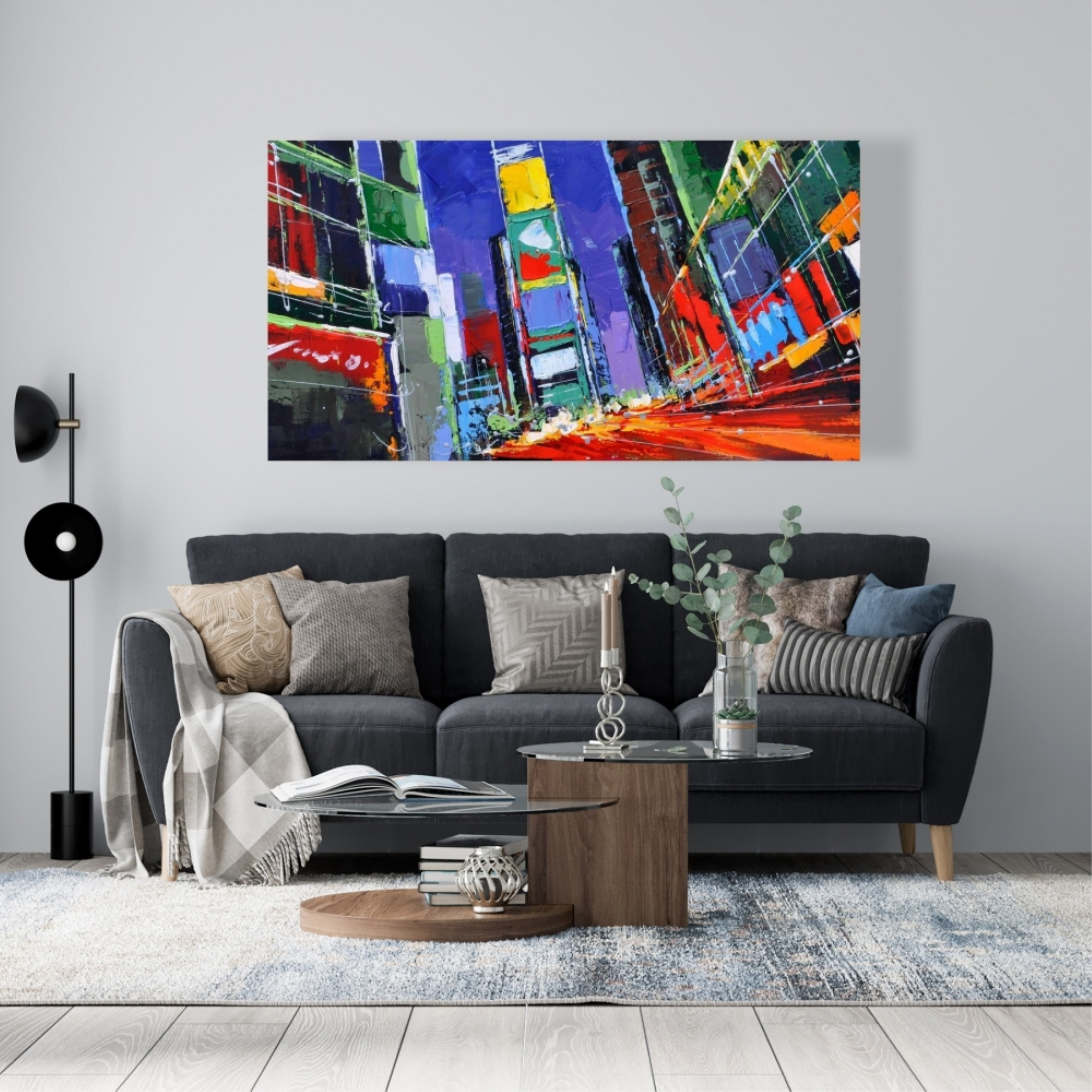 COLORFUL TIMES SQUARE BY NIGHT - Print on canvas by Begin Edition