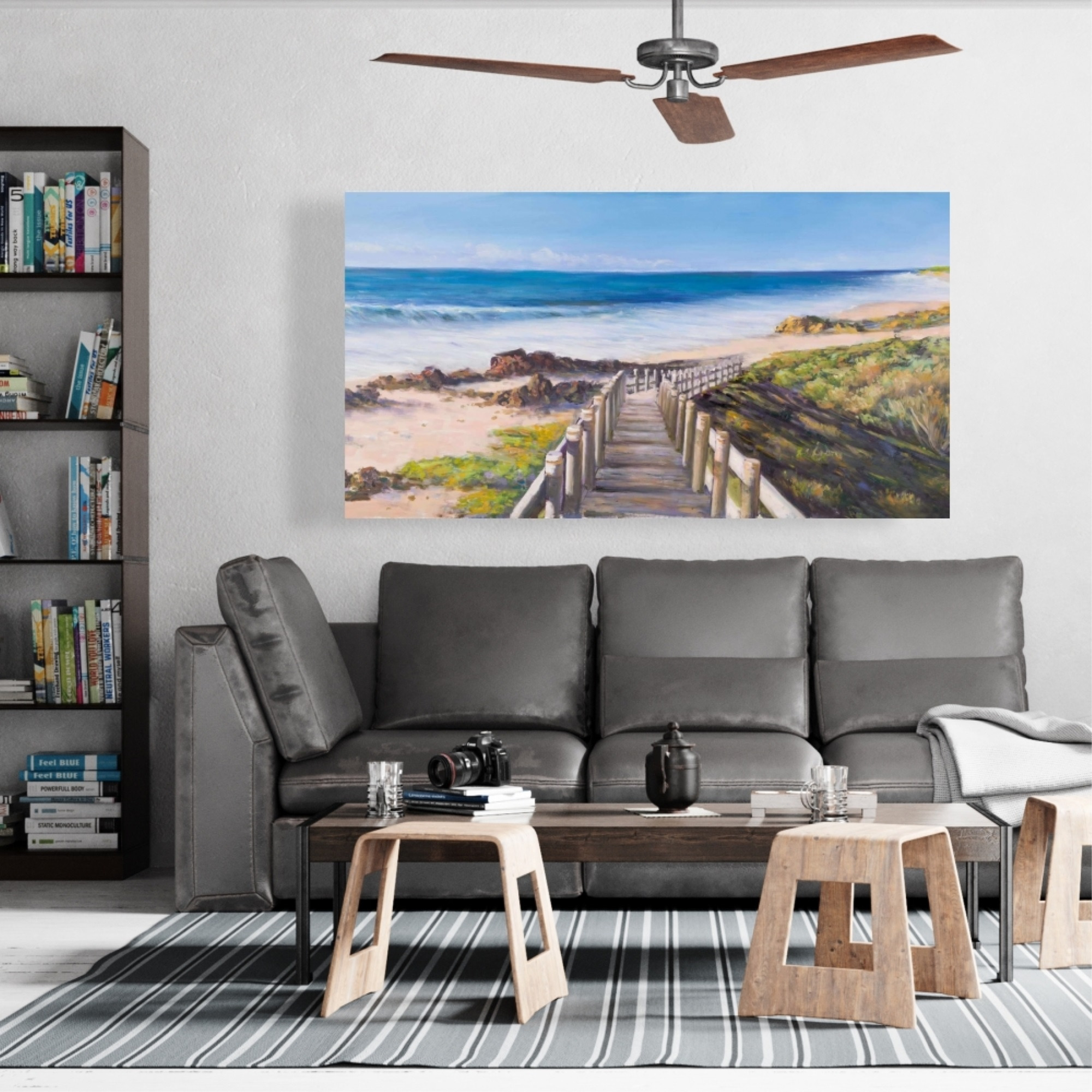 WALK TO THE SEASIDE - Print on canvas by Begin Edition