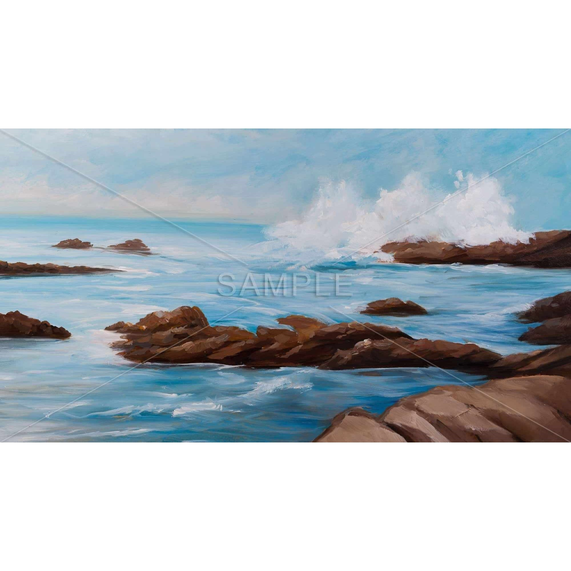 SEASIDE STORM - Framed Print on canvas by Begin Edition