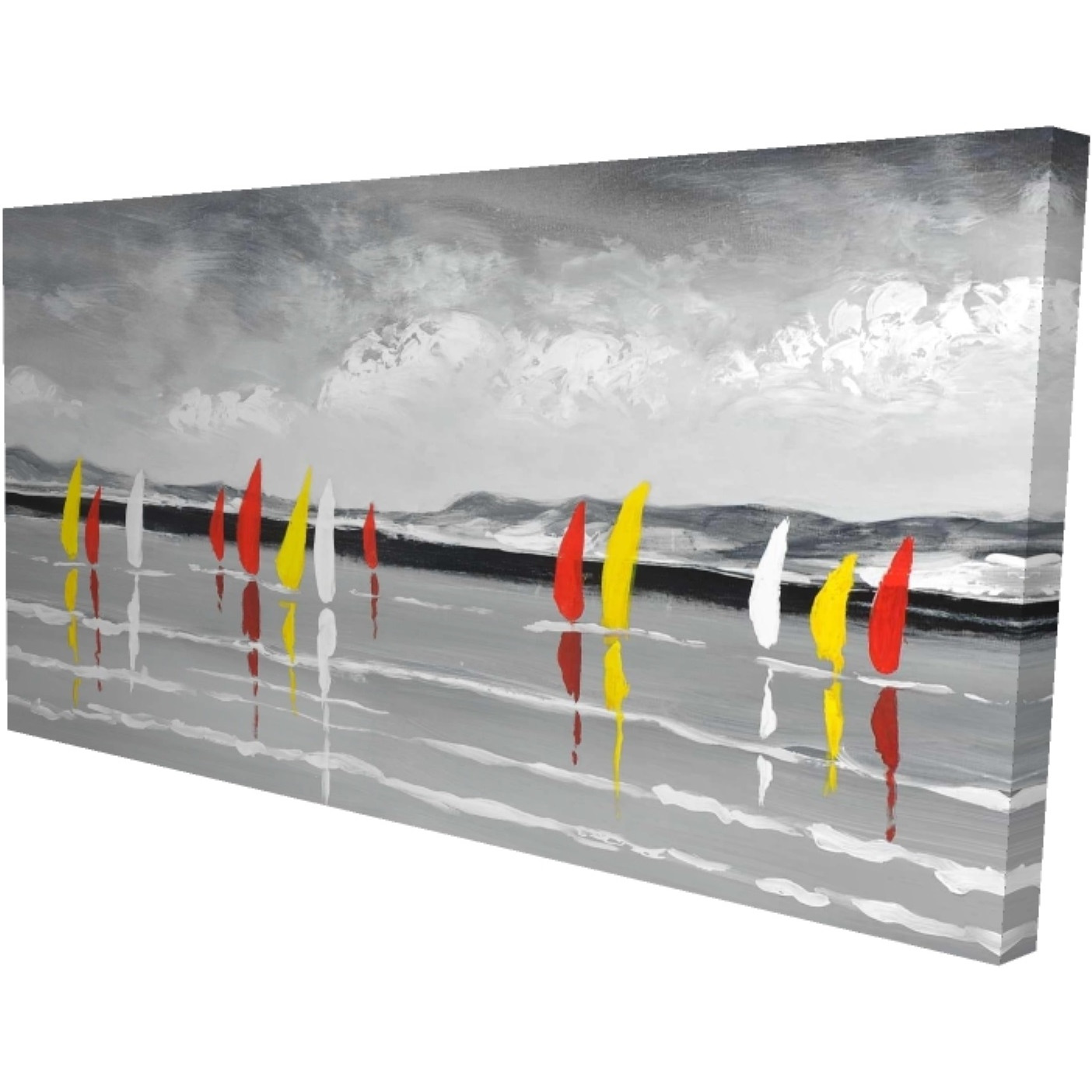 SAILING ON THE LAKE - Print on canvas by Begin Edition