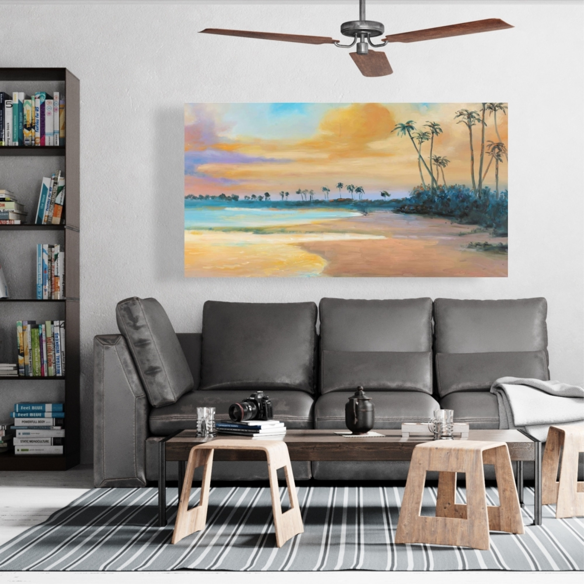 SUNSET BY THE SEA - Print on canvas by Begin Edition