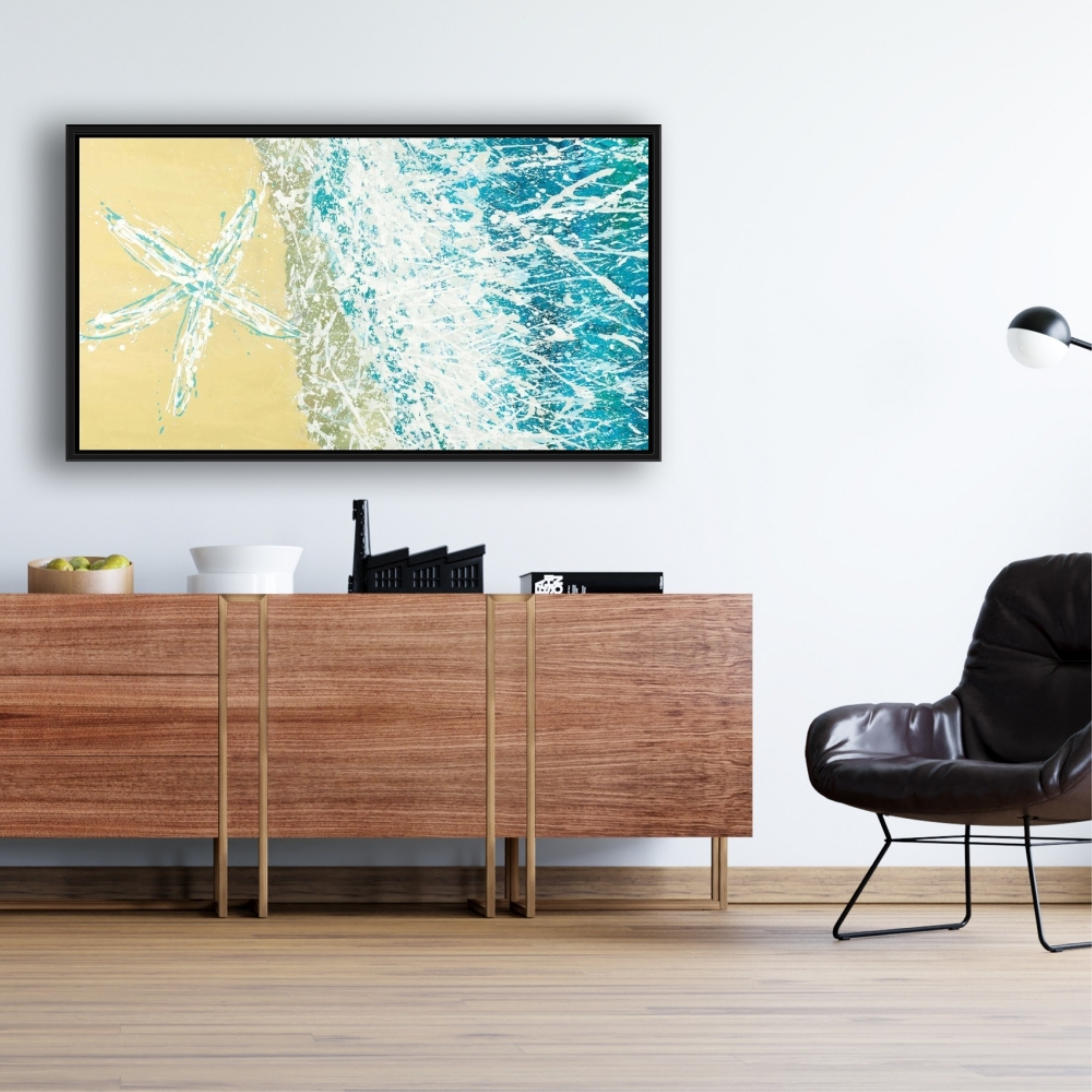 LEFT SIDE SEASTAR - Framed Print on canvas by Begin Edition