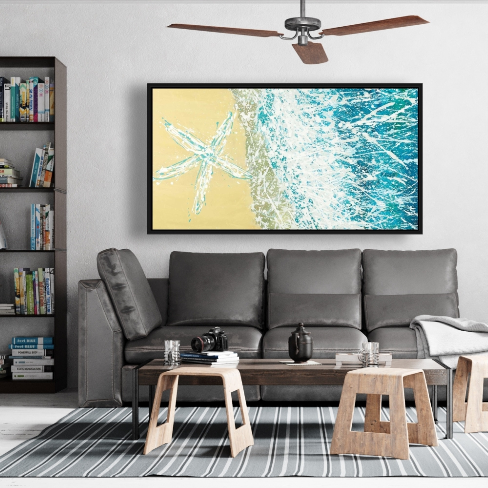 LEFT SIDE SEASTAR - Framed Print on canvas by Begin Edition