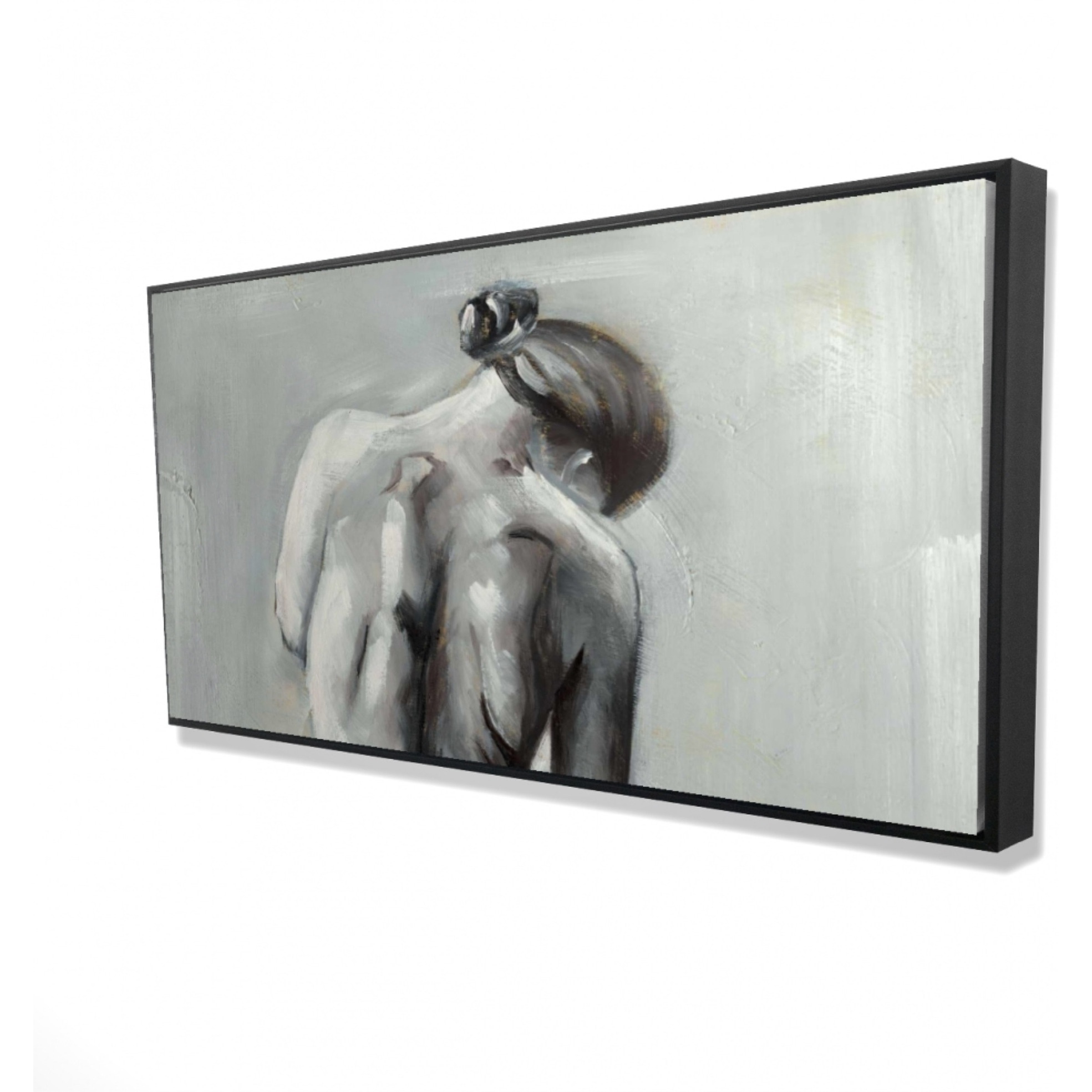 NUDE WOMAN FROM BEHIND - Framed Print on canvas by Begin Edition
