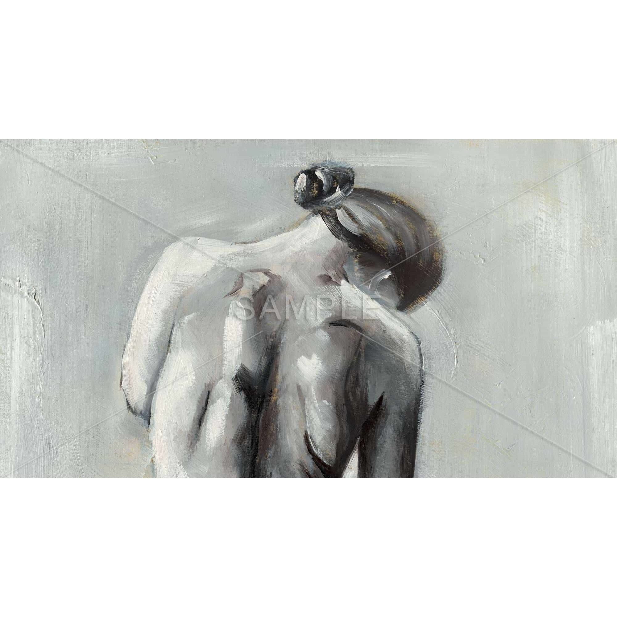NUDE WOMAN FROM BEHIND - Framed Print on canvas by Begin Edition