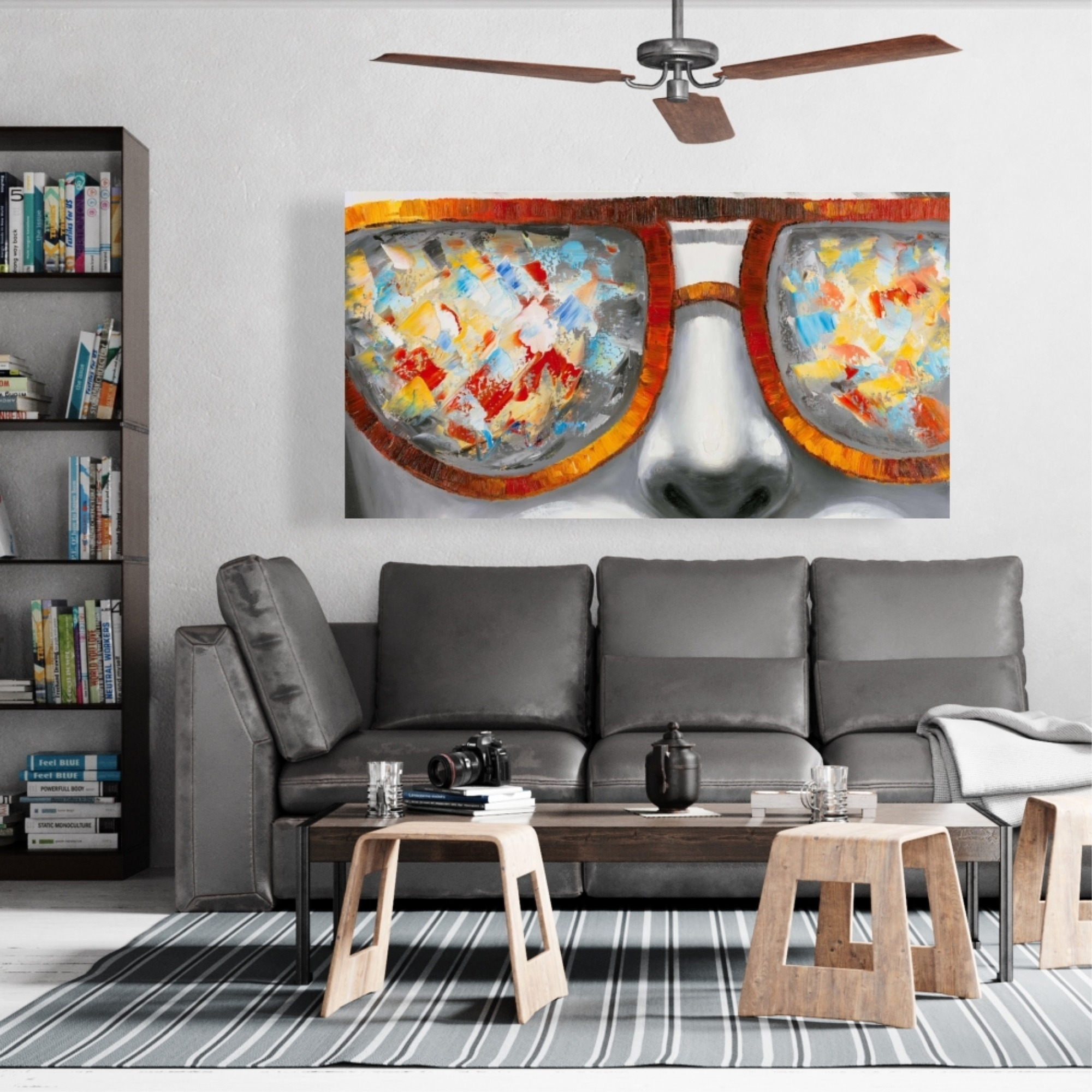 COLORFUL SUNGLASSES - Print on canvas by Begin Edition