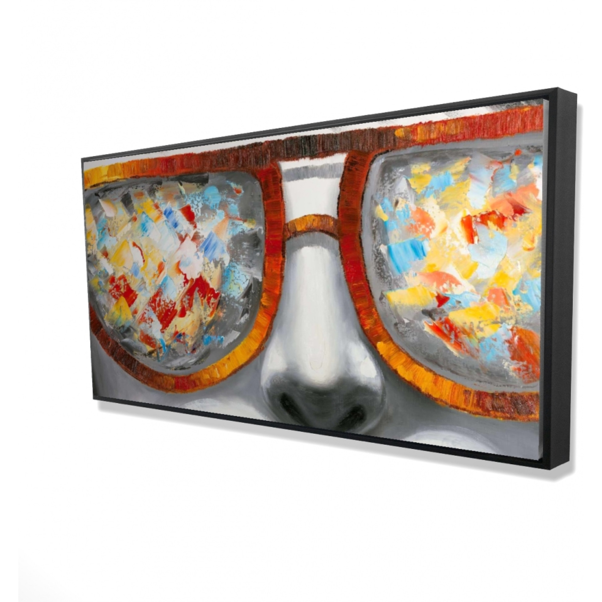 COLORFUL SUNGLASSES - Framed Print on canvas by Begin Edition