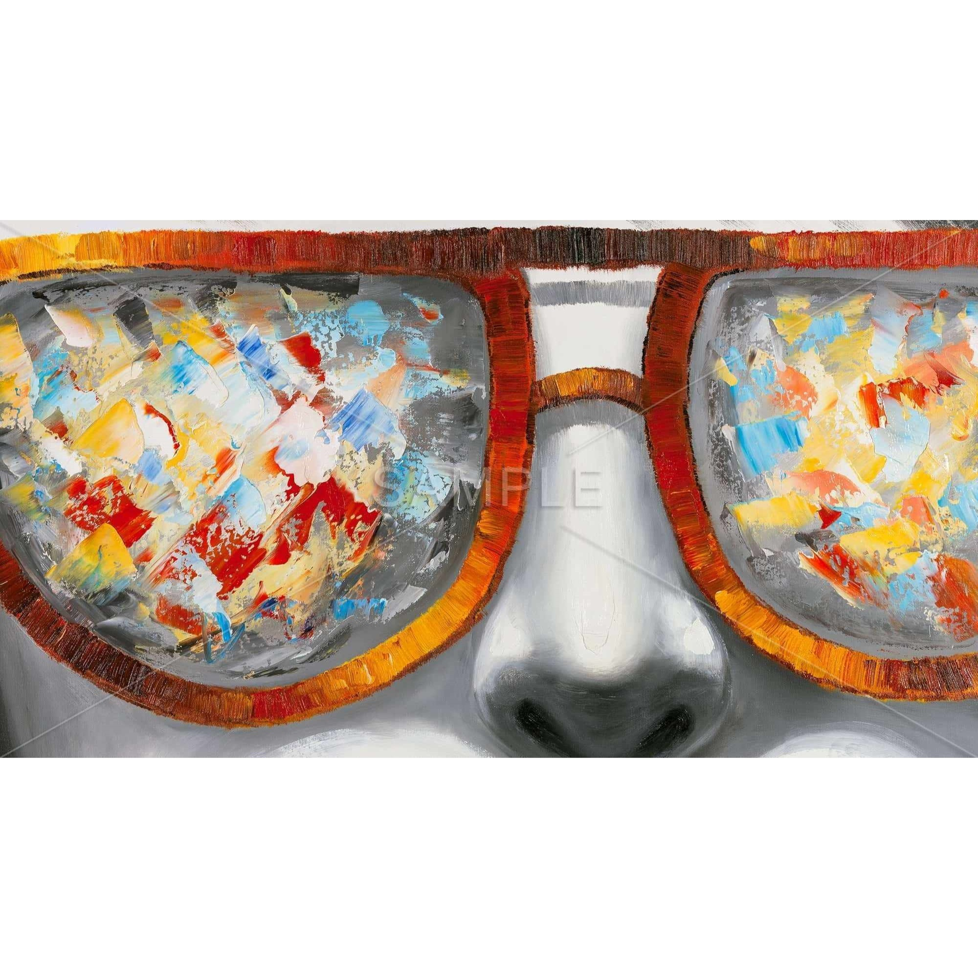 COLORFUL SUNGLASSES - Framed Print on canvas by Begin Edition
