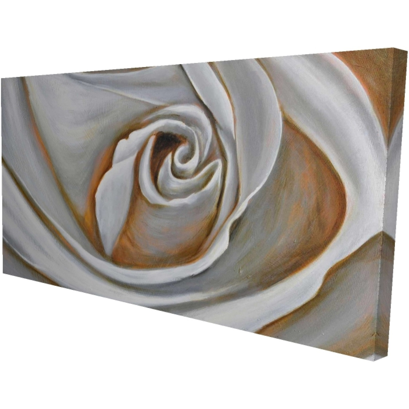 WHITE ROSE CLOSEUP - Print on canvas by Begin Edition