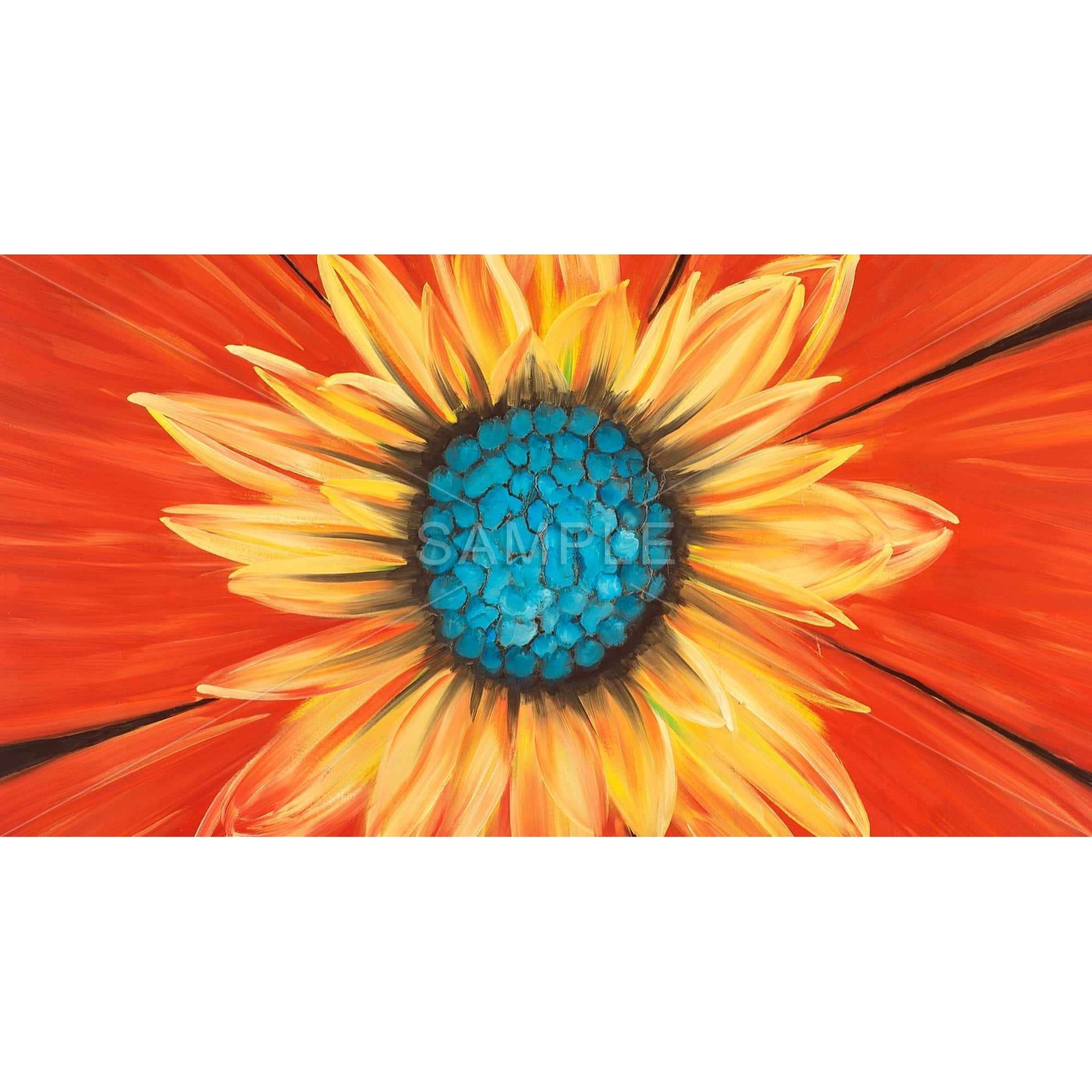 FLOWER MIDDLE - Framed Print on canvas by Begin Edition