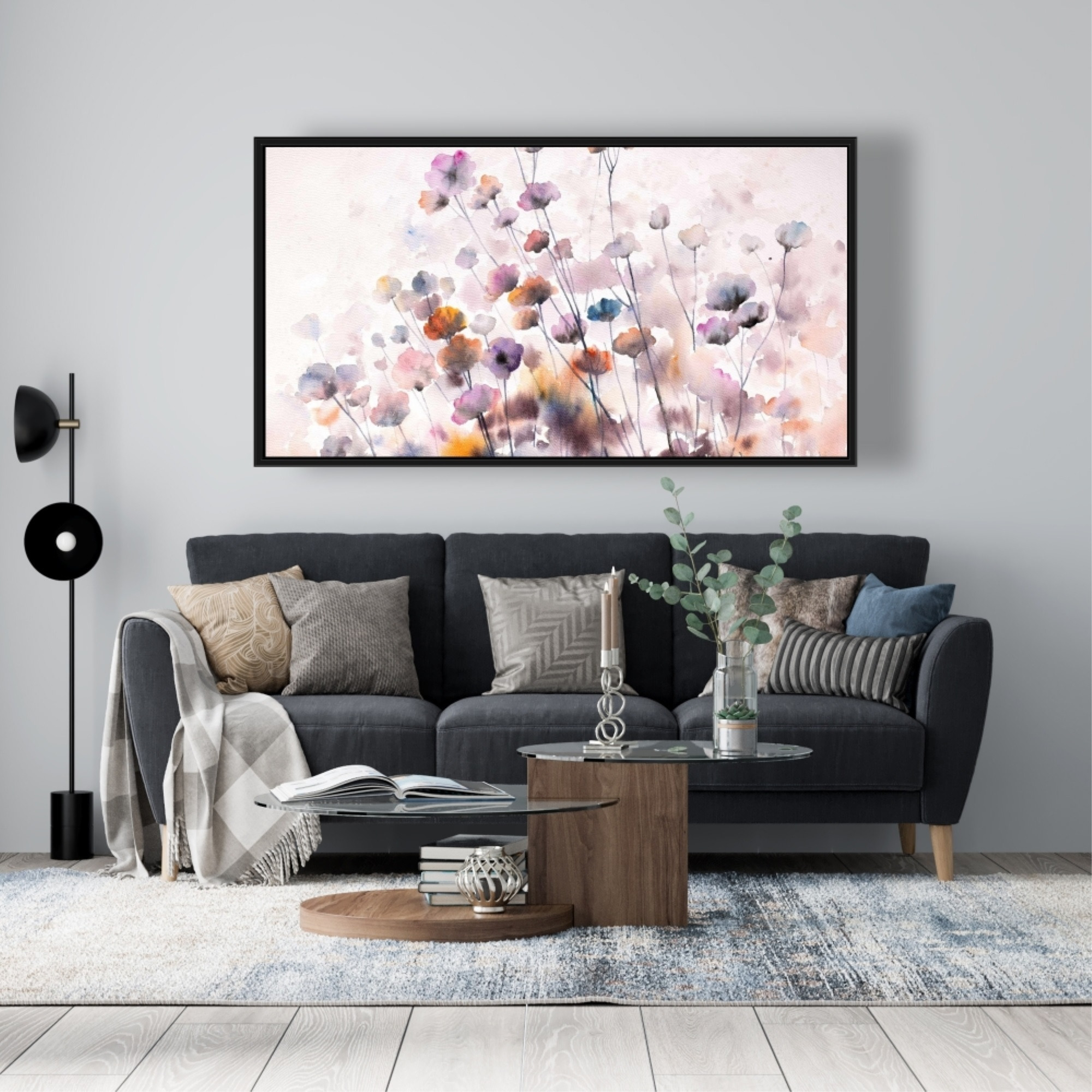 WILDFLOWERS - Framed Print on canvas by Begin Edition