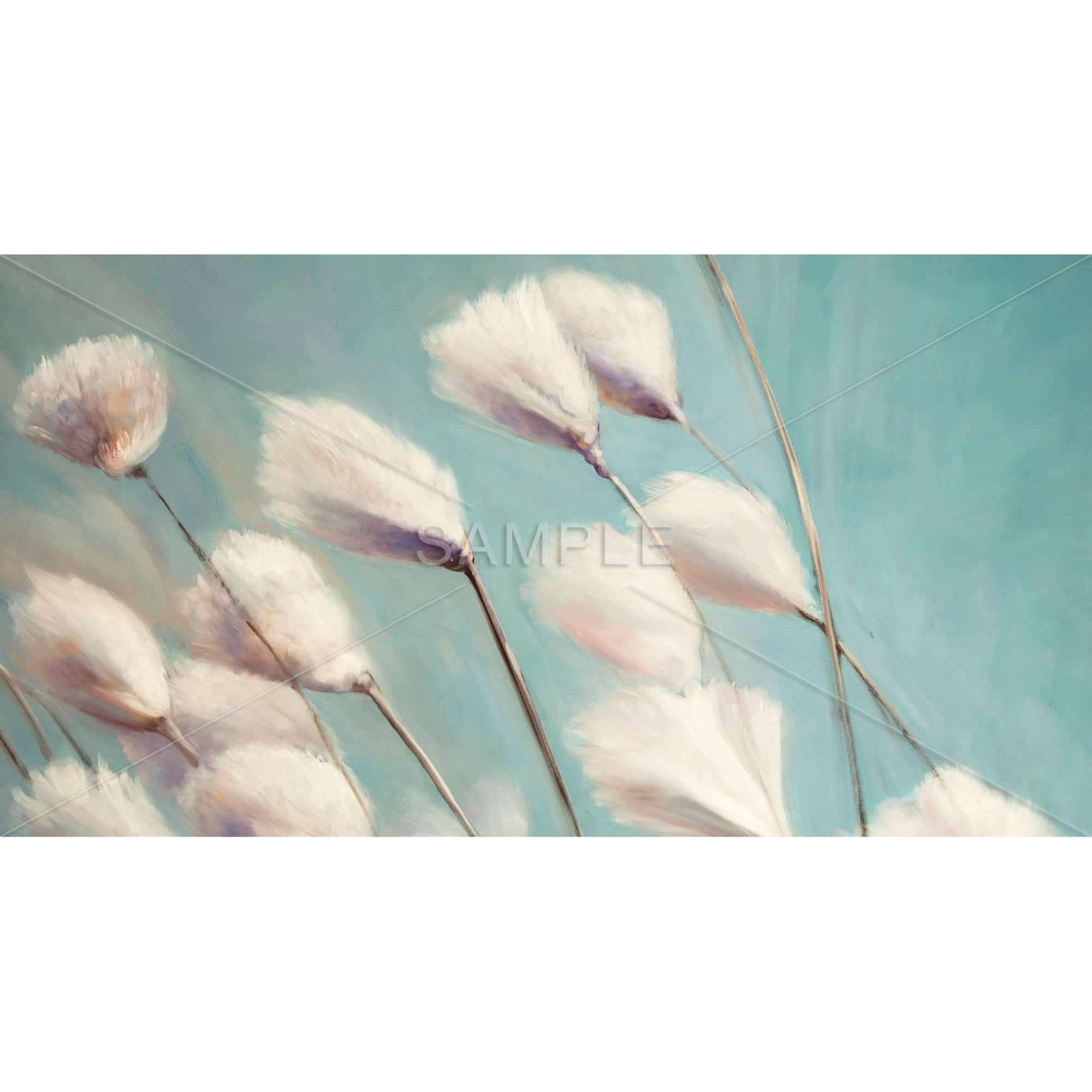 COTTON GRASS FLOWERS IN THE WIND - Print on canvas by Begin Edition