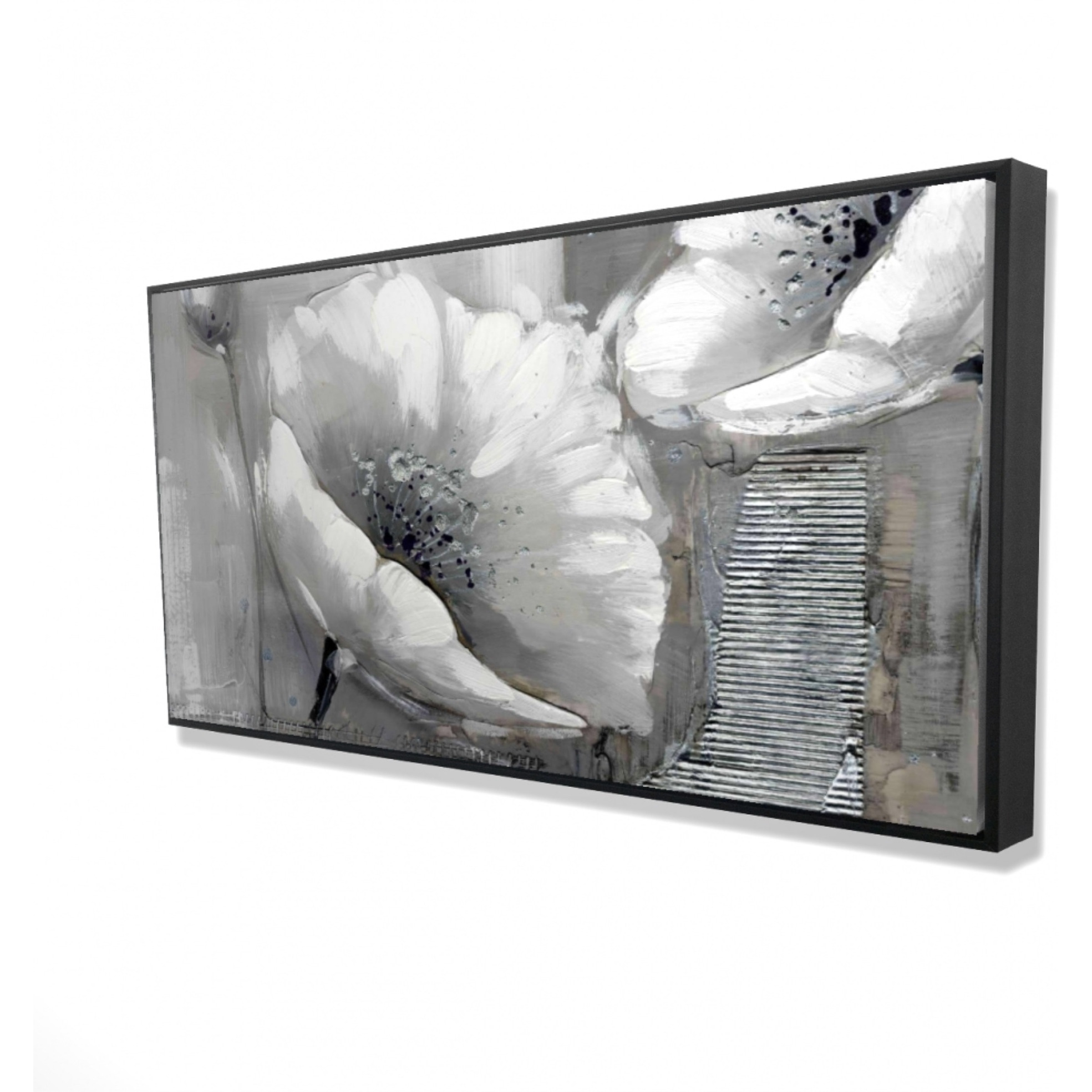 INDUSTRIAL MONOCHROME FLOWERS - Framed Print on canvas by Begin Edition