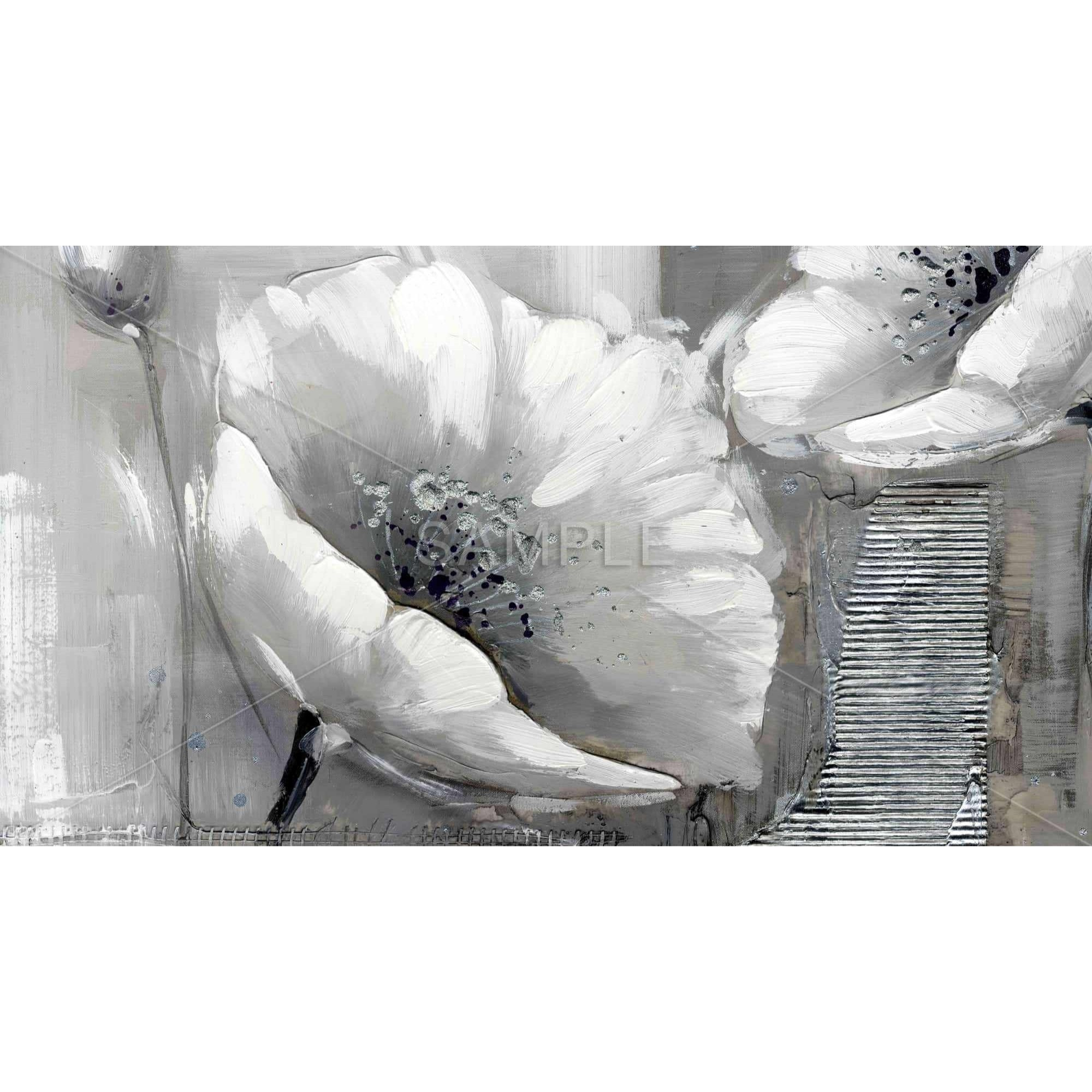 INDUSTRIAL MONOCHROME FLOWERS - Framed Print on canvas by Begin Edition