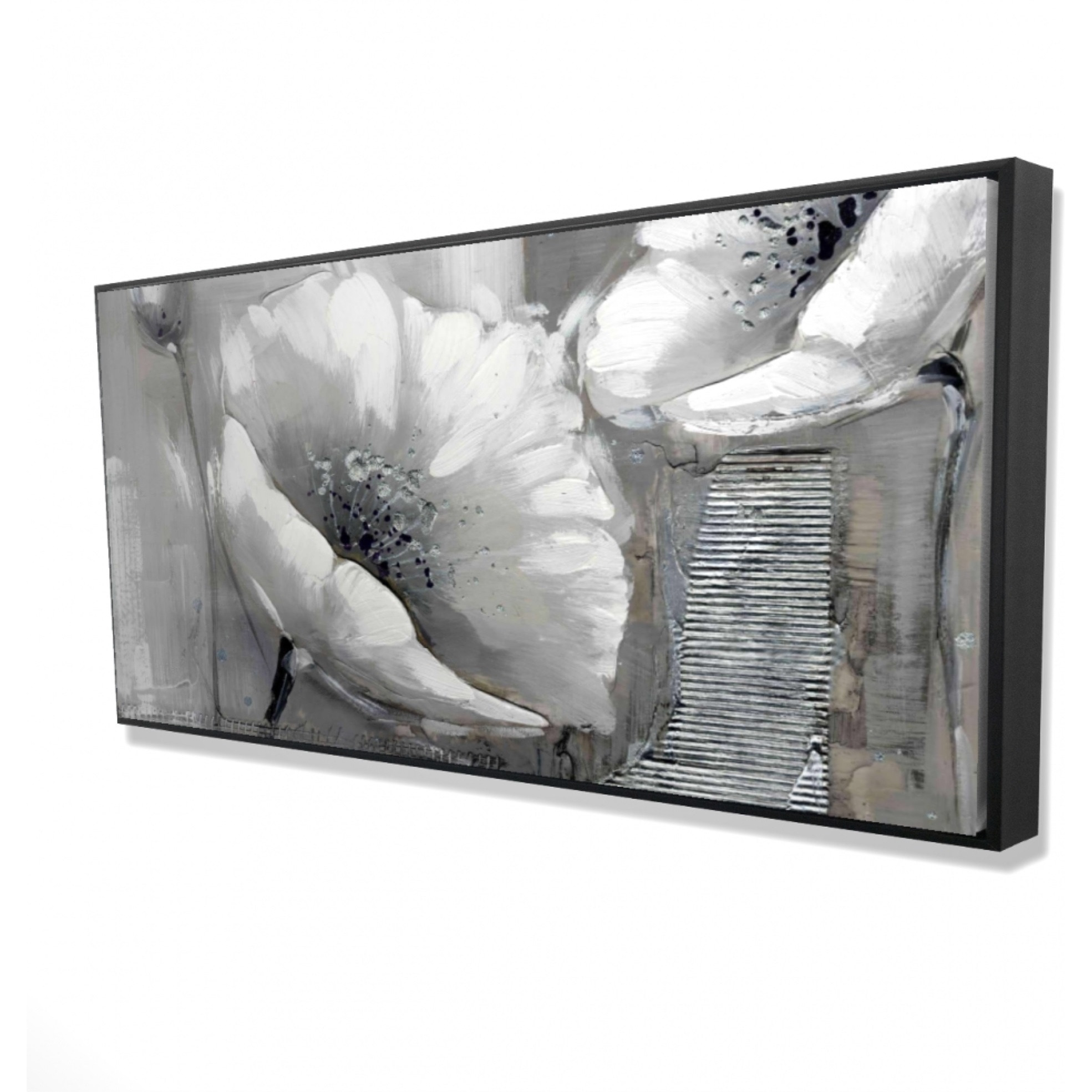INDUSTRIAL MONOCHROME FLOWERS - Framed Print on canvas by Begin Edition
