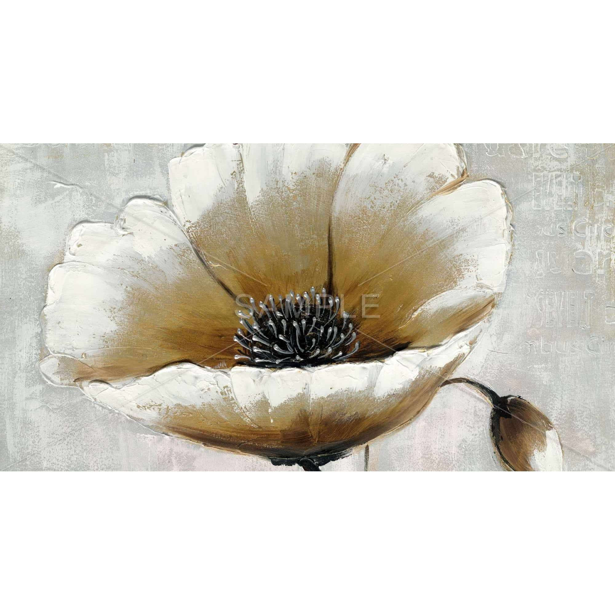 MODERN BEIGE FLOWER - Print on canvas by Begin Edition