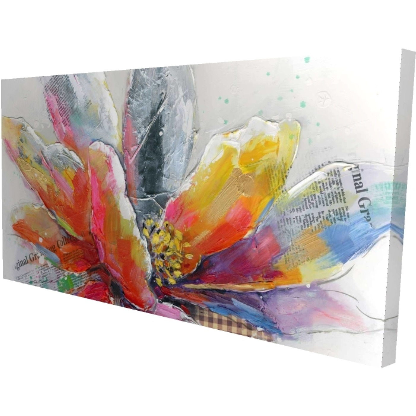 ABSTRACT FLOWER WITH TEXTURE - Print on canvas by Begin Edition