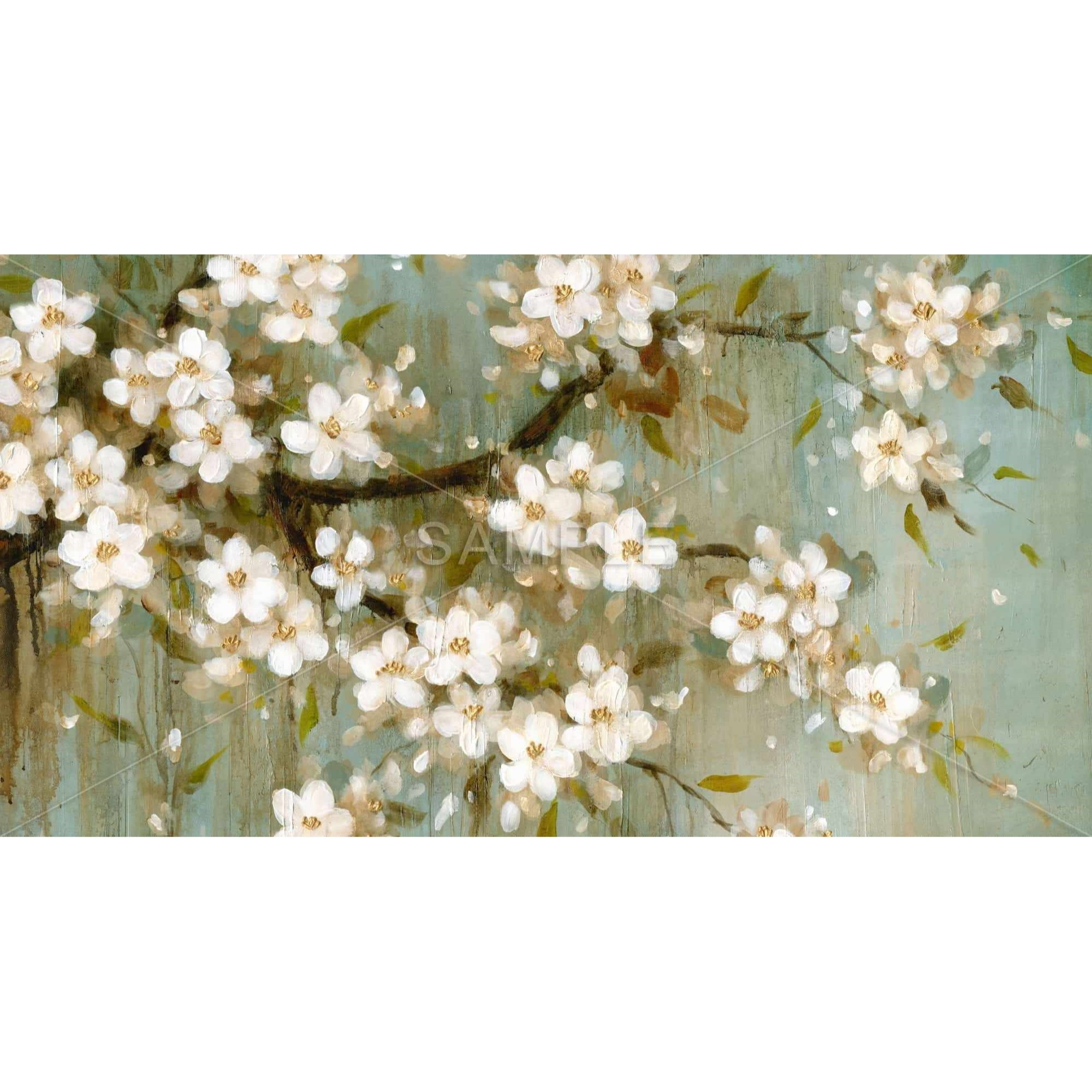 WHITE CHERRY BLOSSOM - Print on canvas by Begin Edition