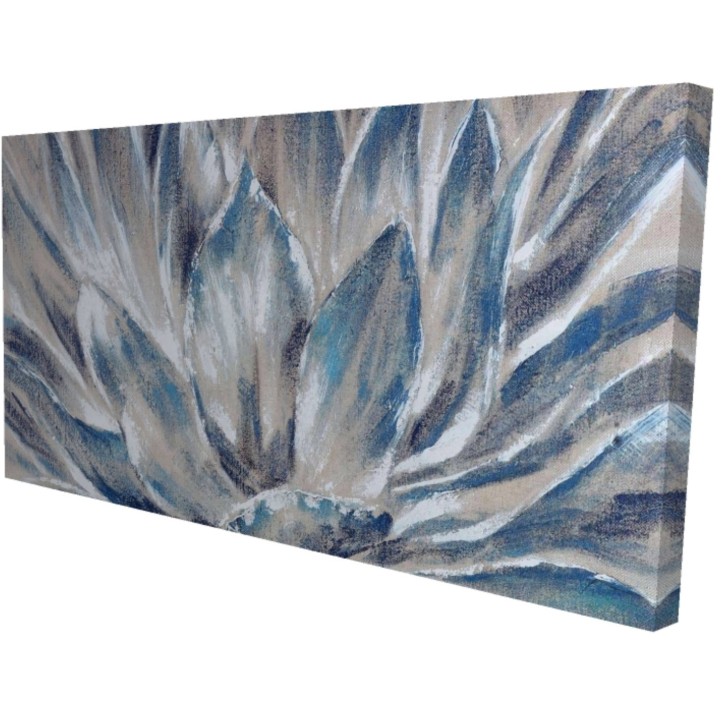 BLUE AND GRAY FLOWER - Print on canvas by Begin Edition