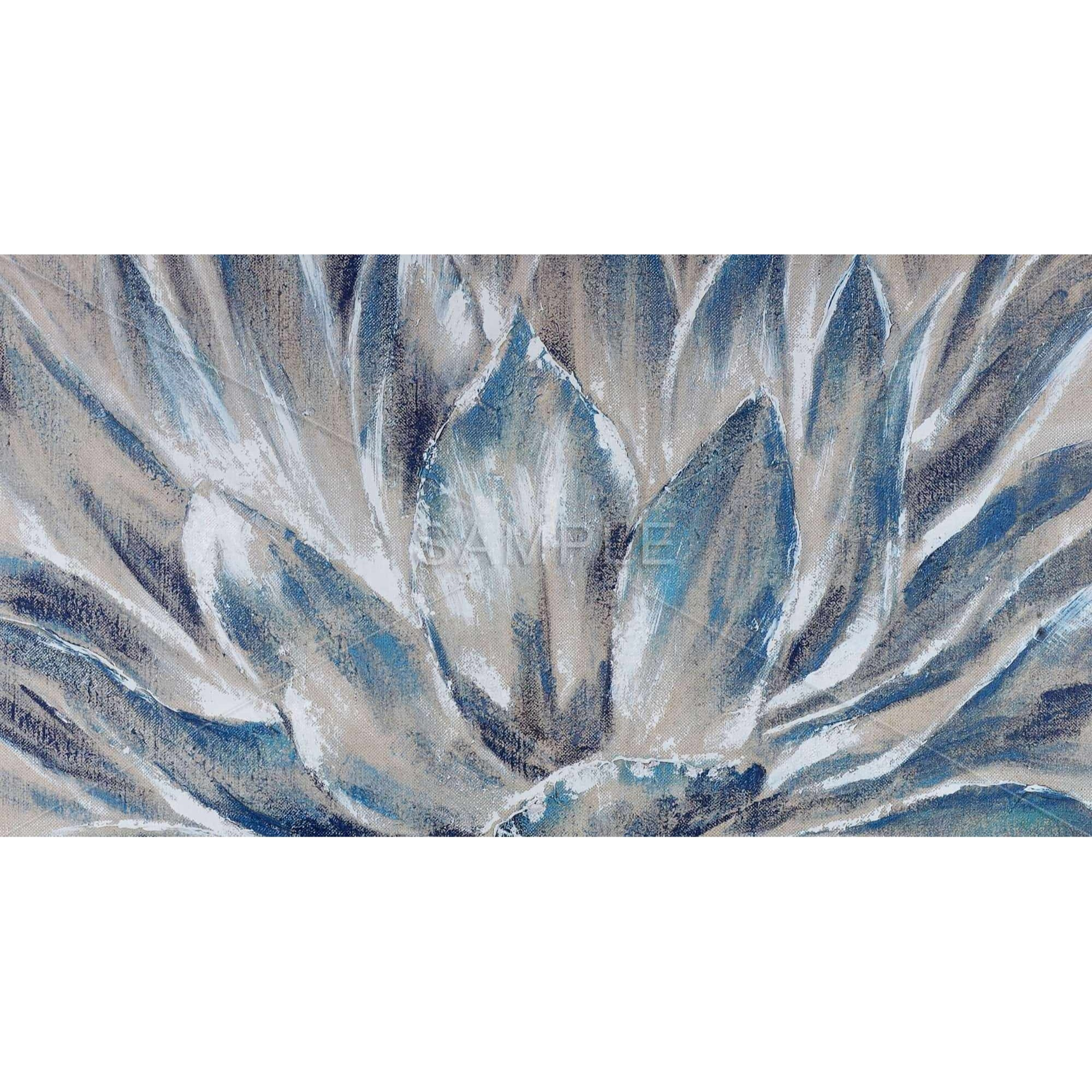 BLUE AND GRAY FLOWER - Print on canvas by Begin Edition