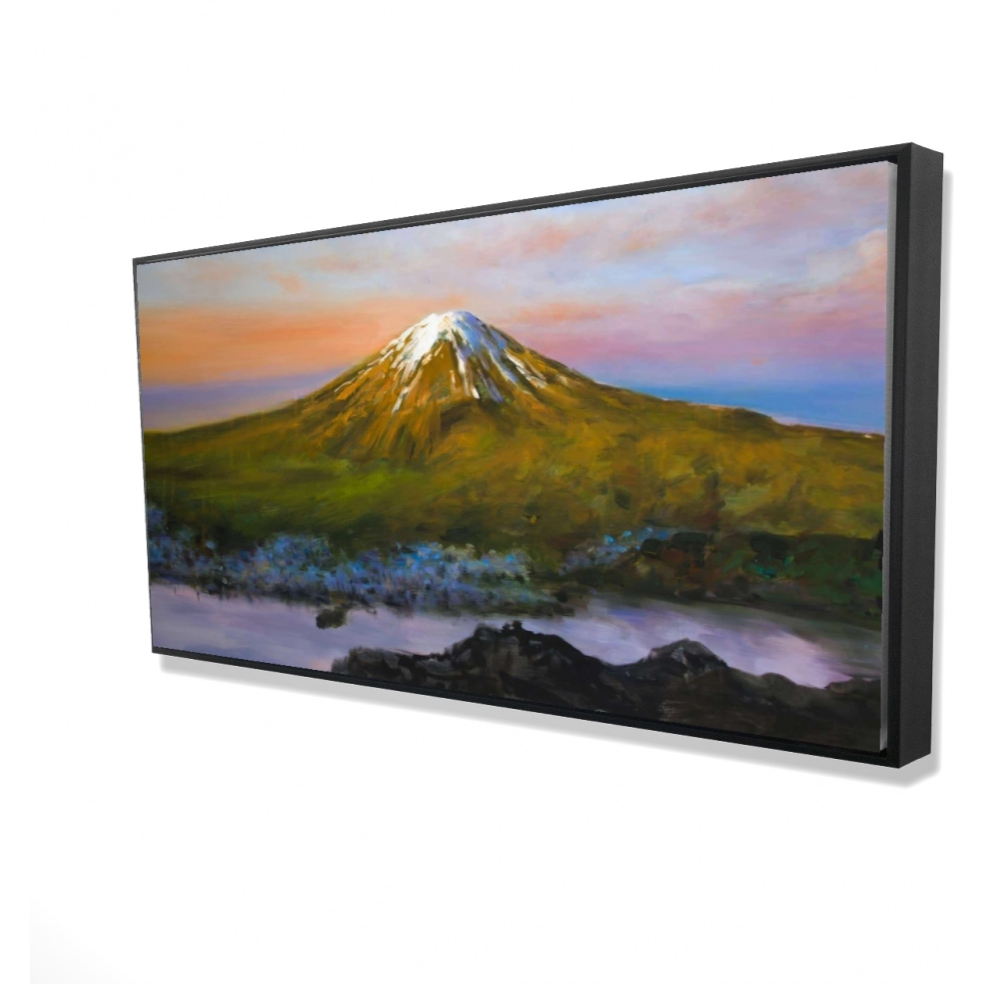 LANDSCAPE MOUNT FUJI - Framed Print on canvas by Begin Edition