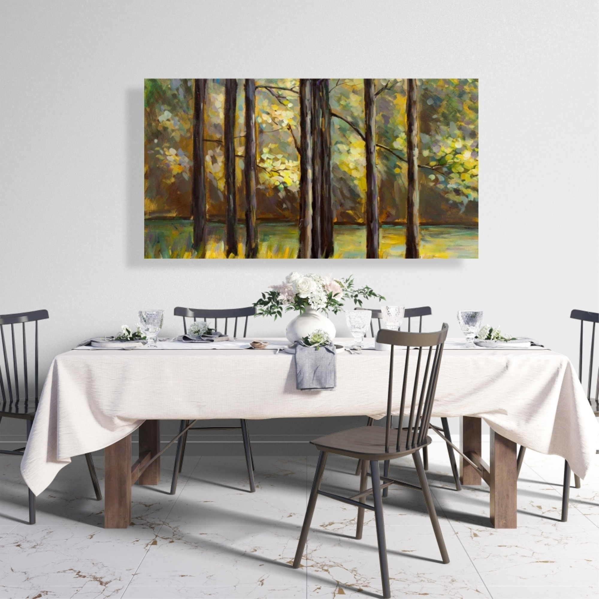 TREES IN THE MIDDLE OF THE LAKE - Print on canvas by Begin Edition