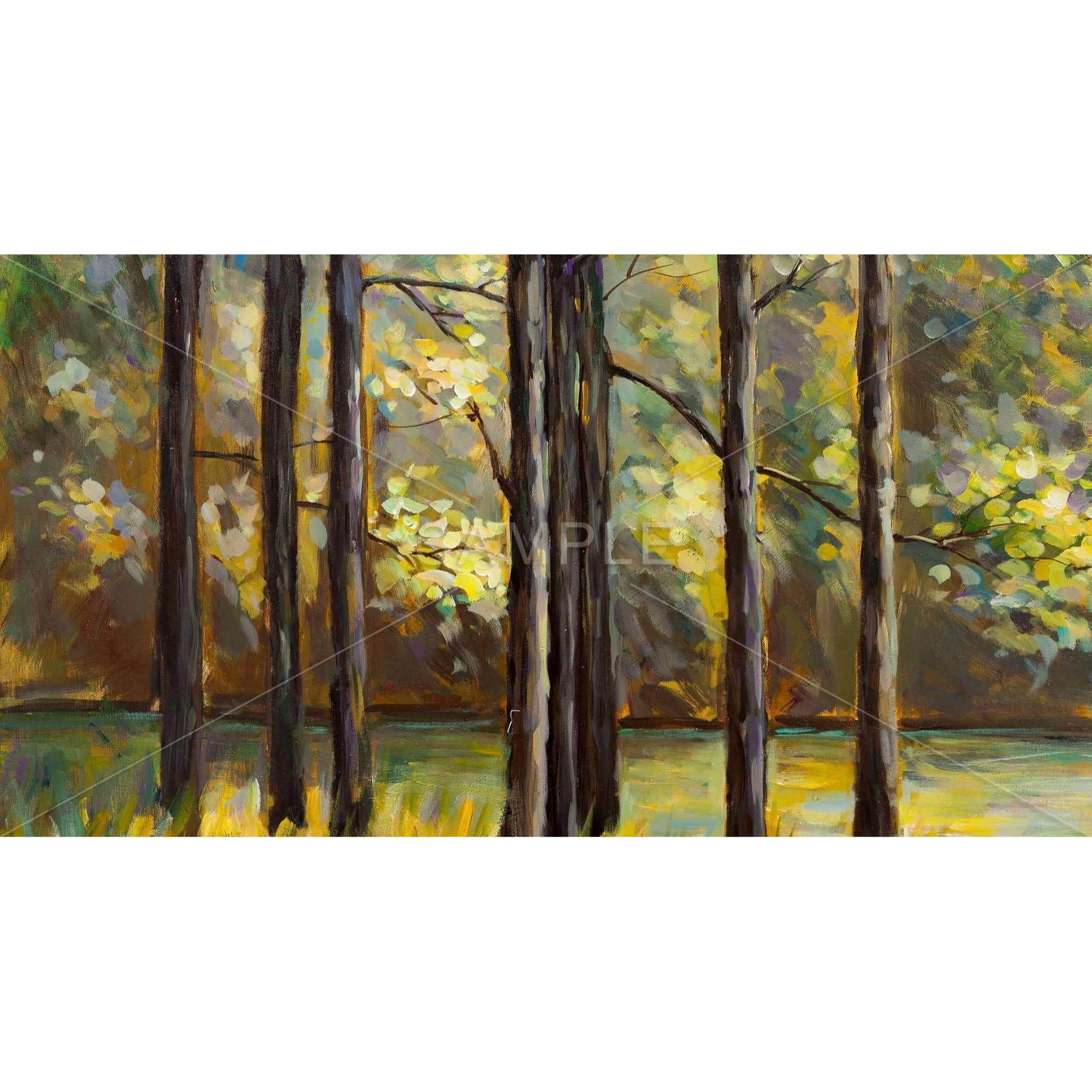 TREES IN THE MIDDLE OF THE LAKE - Print on canvas by Begin Edition