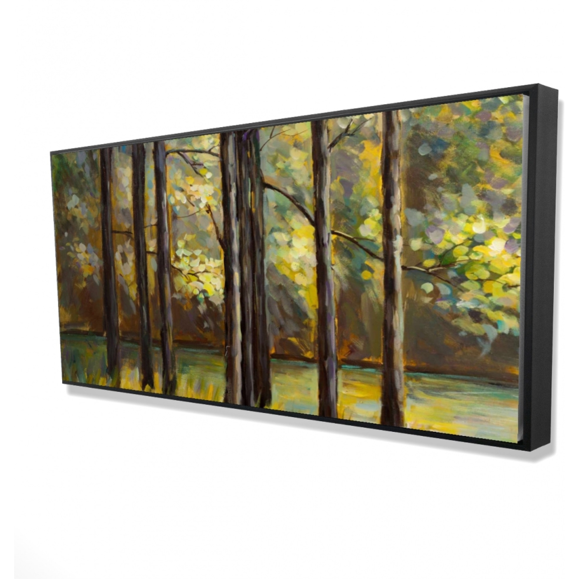 TREES IN THE MIDDLE OF THE LAKE - Framed Print on canvas by Begin Edition