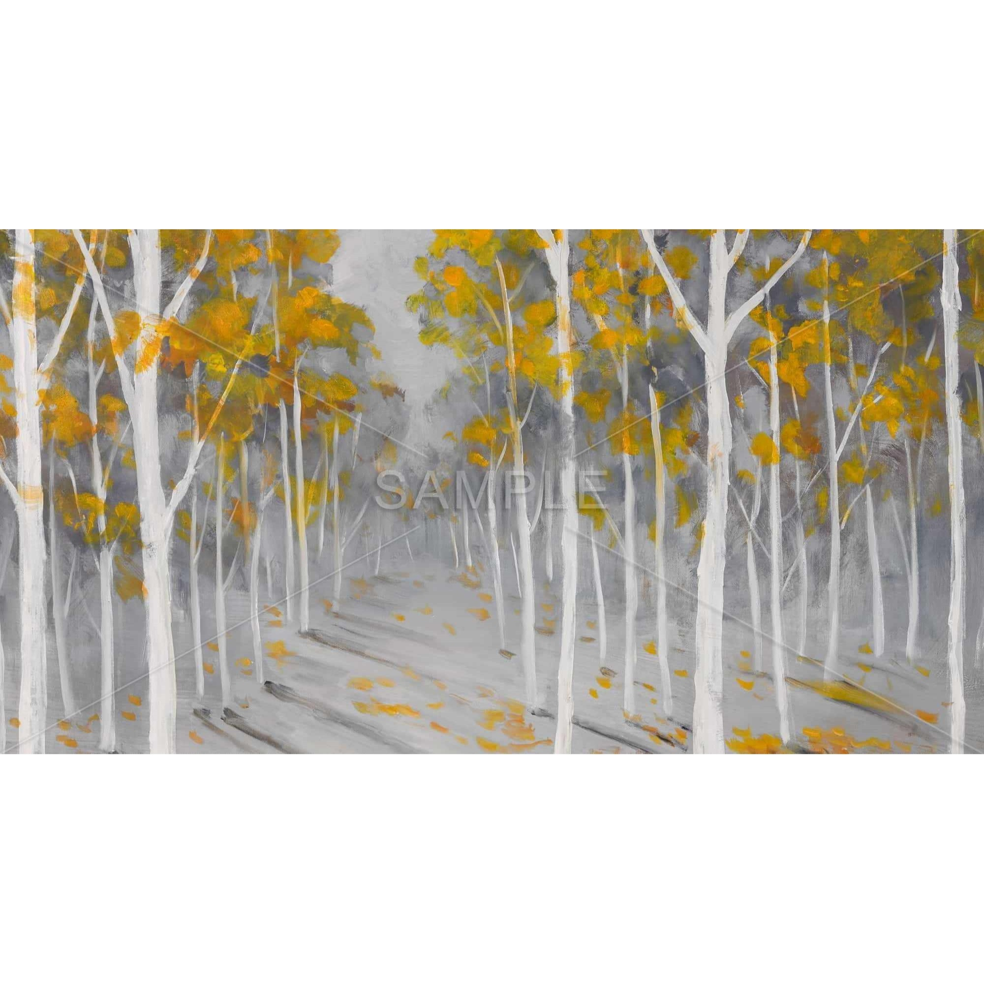 BIRCH FOREST - Framed Print on canvas by Begin Edition