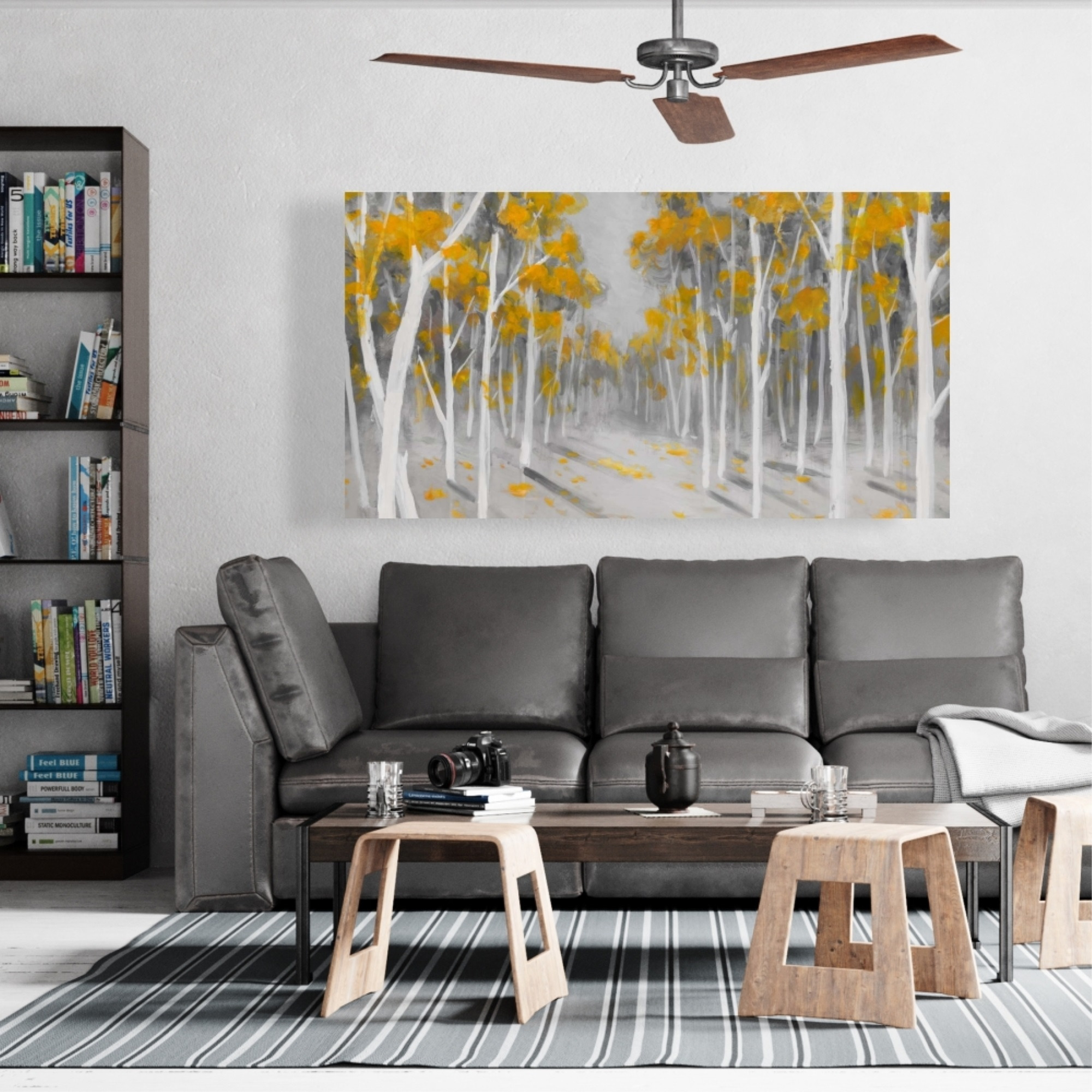 YELLOW BIRCH FOREST - Print on canvas by Begin Edition