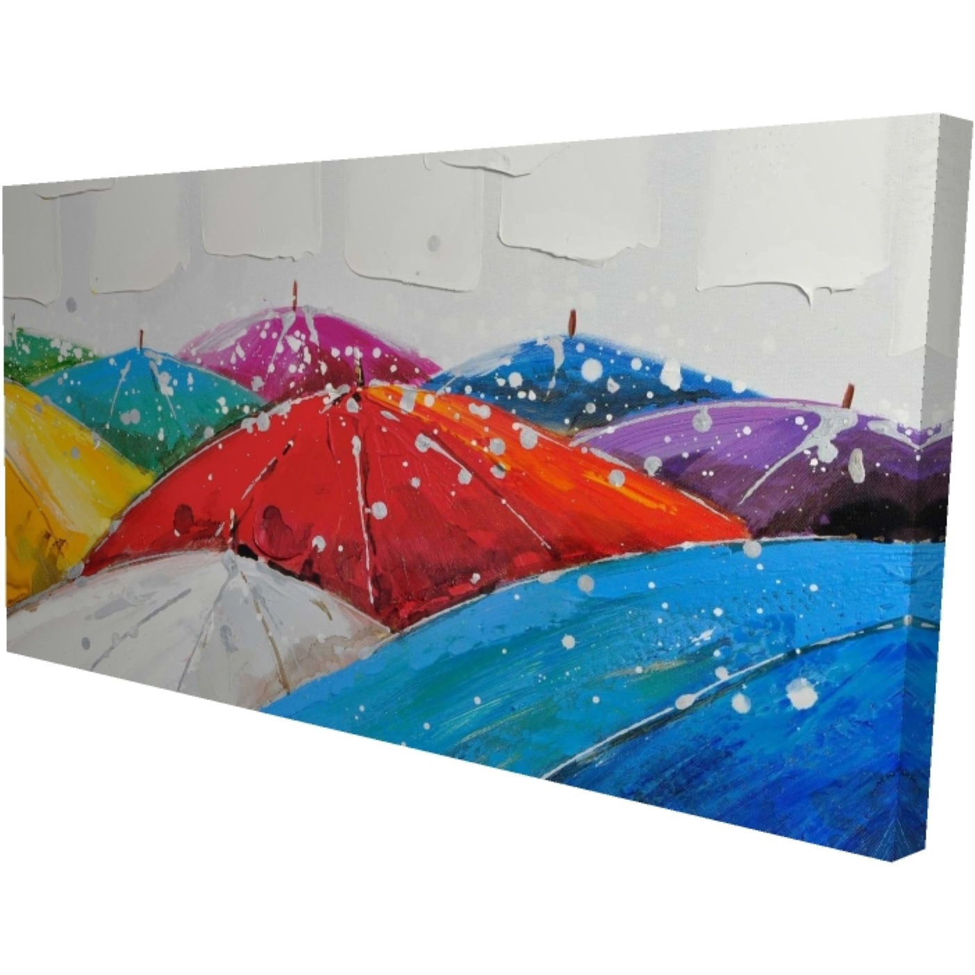 COLORFUL UMBRELLAS - Print on canvas by Begin Edition