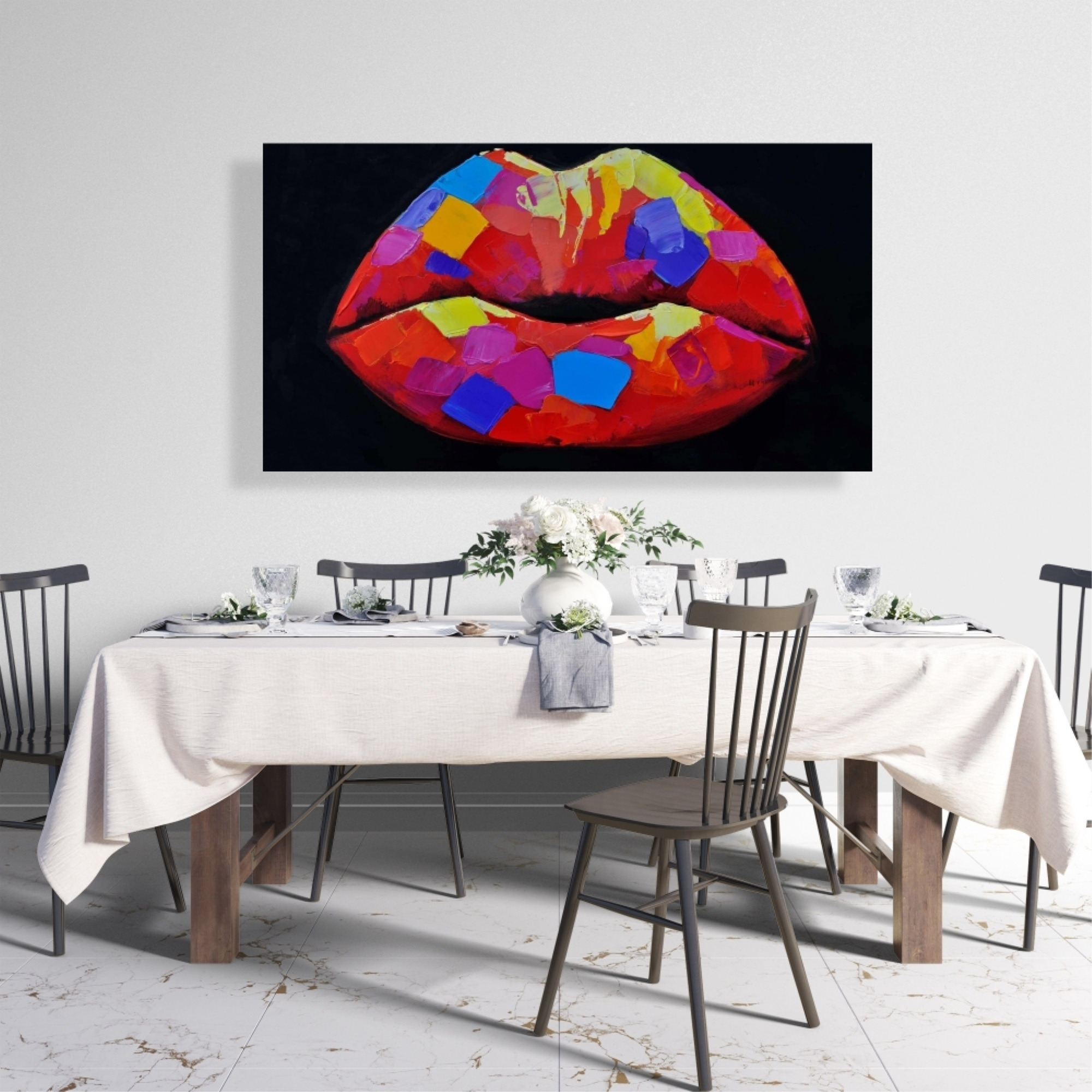 COLORFUL LIPSTICK - Print on canvas by Begin Edition
