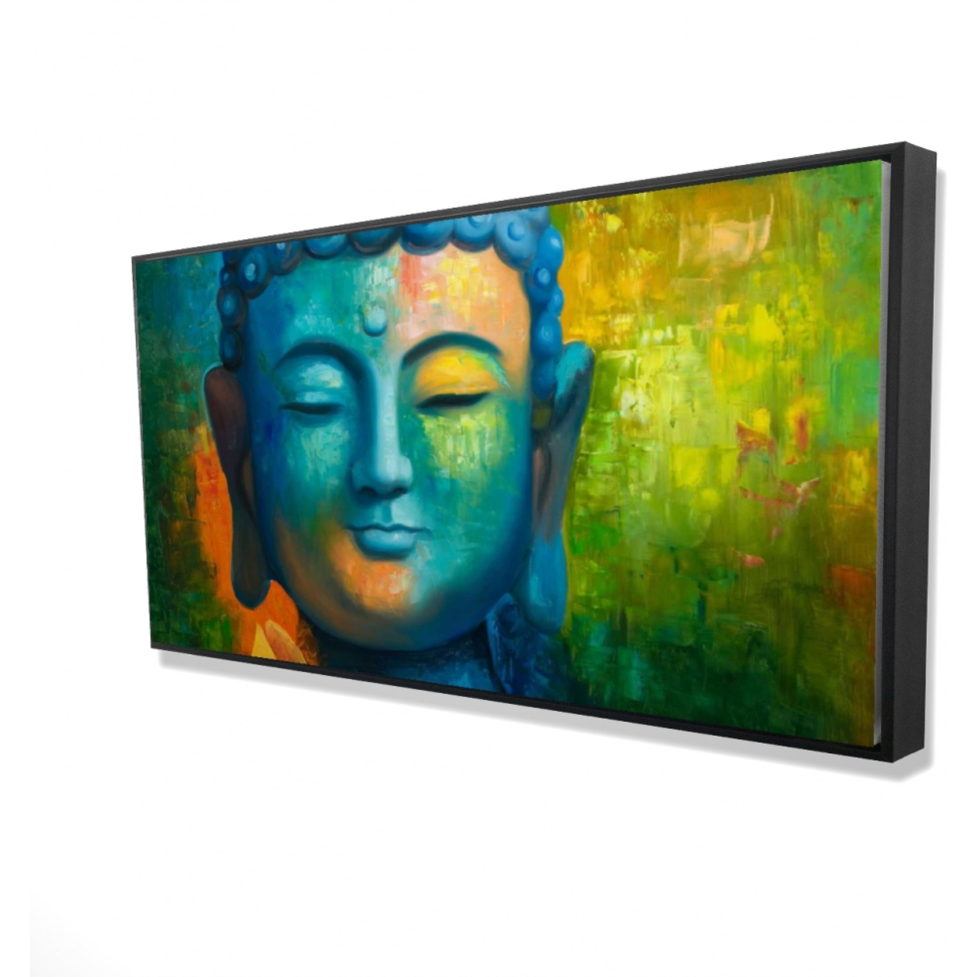 BLISSFUL BUDDHA - Framed Print on canvas by Begin Edition