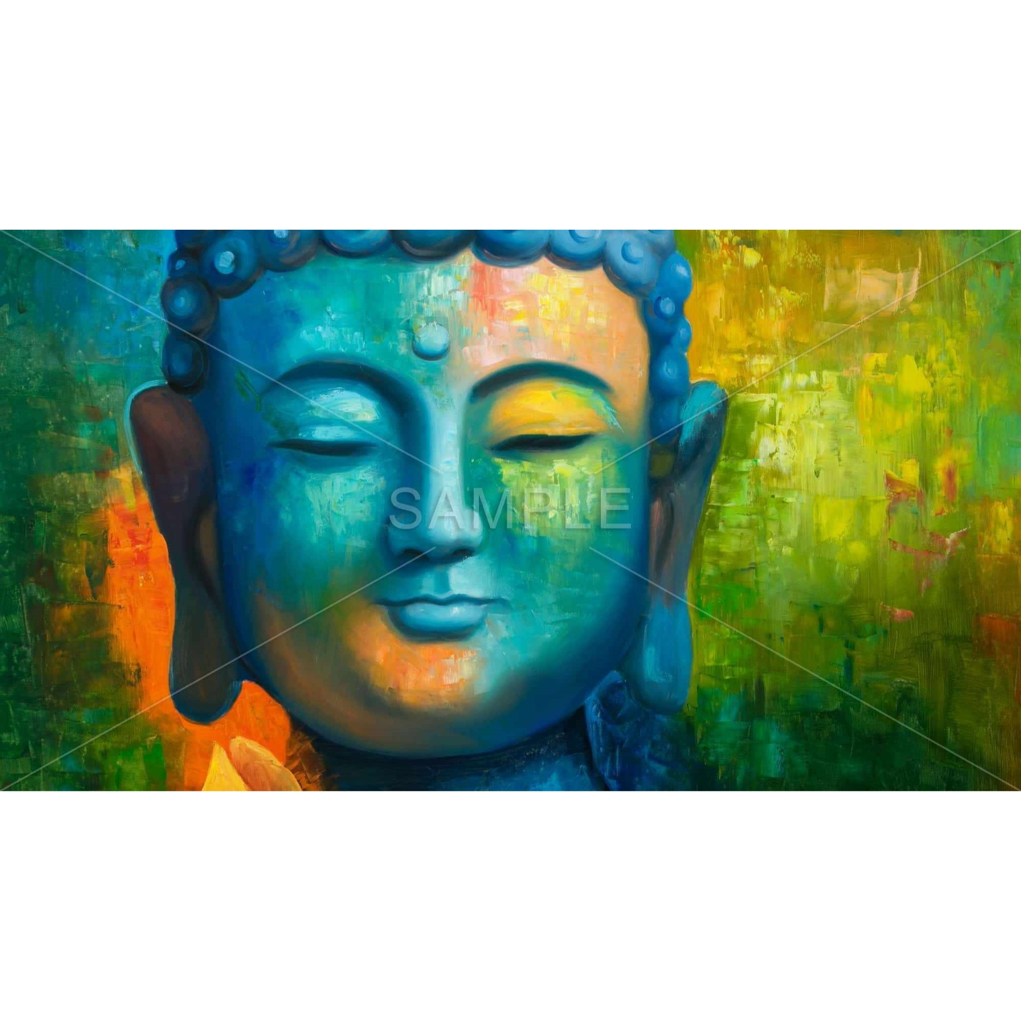 BLISSFUL BUDDHA - Framed Print on canvas by Begin Edition