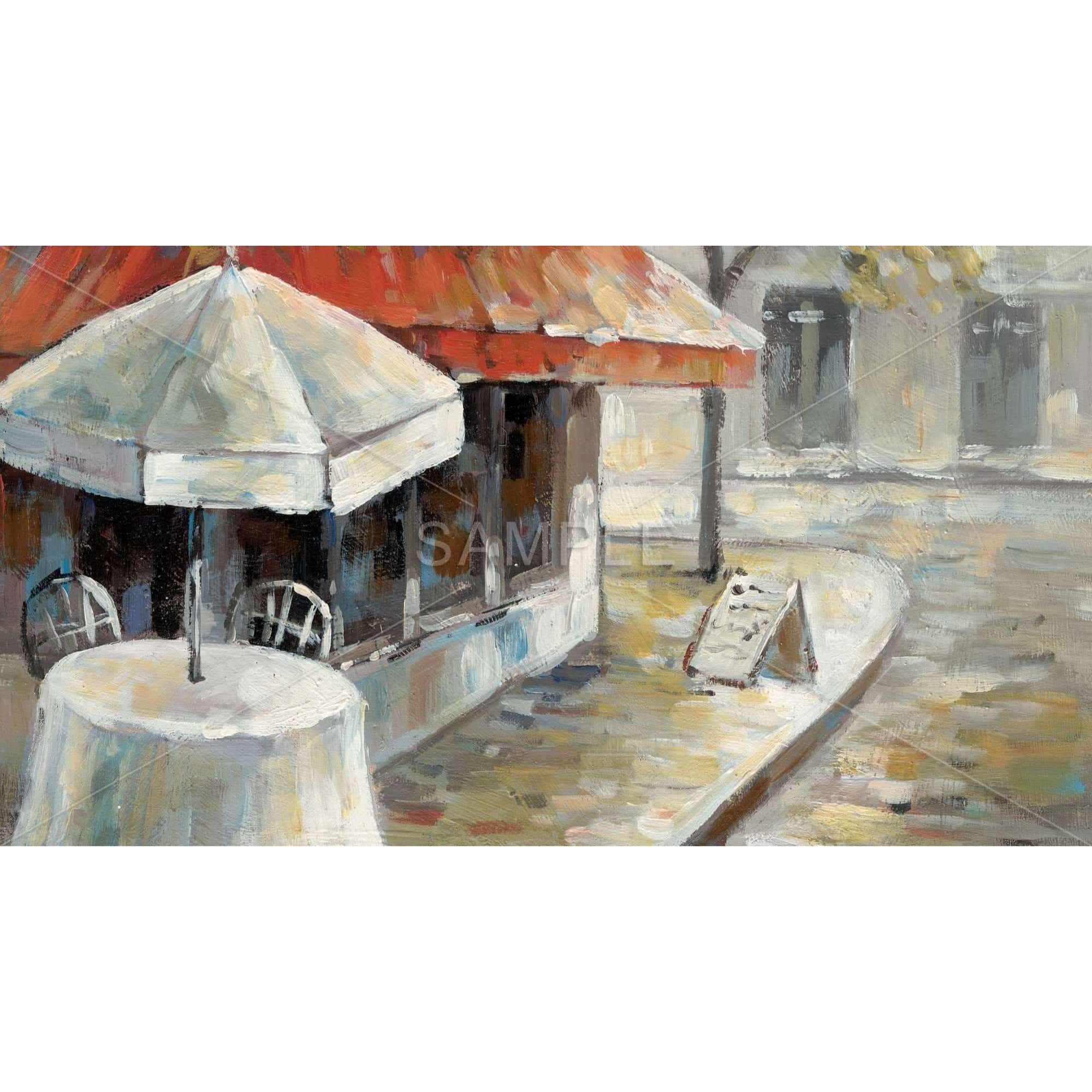 DESERTED AND SUNNY STREET - Framed Print on canvas by Begin Edition