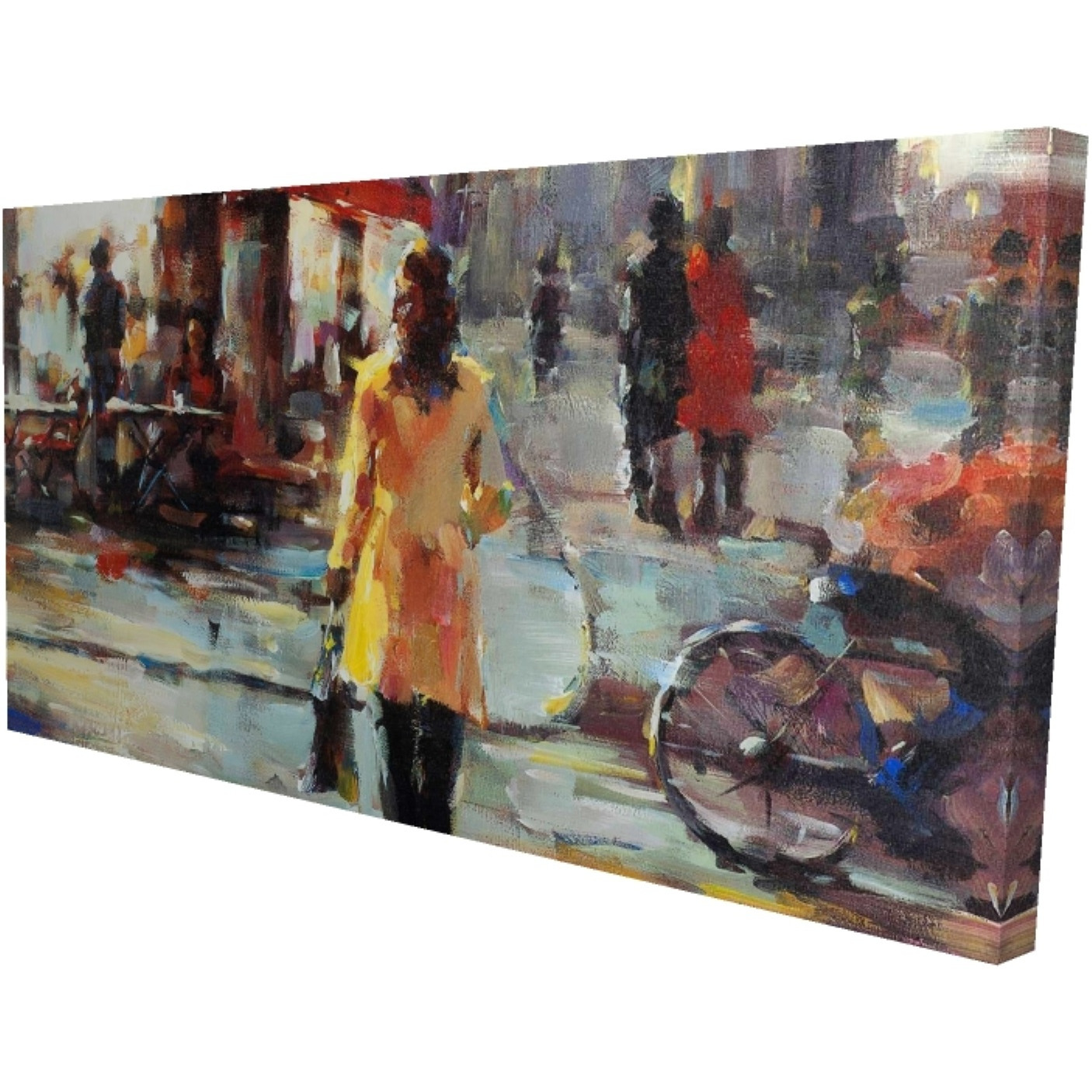 WOMAN WALKING IN PARIS - Print on canvas by Begin Edition