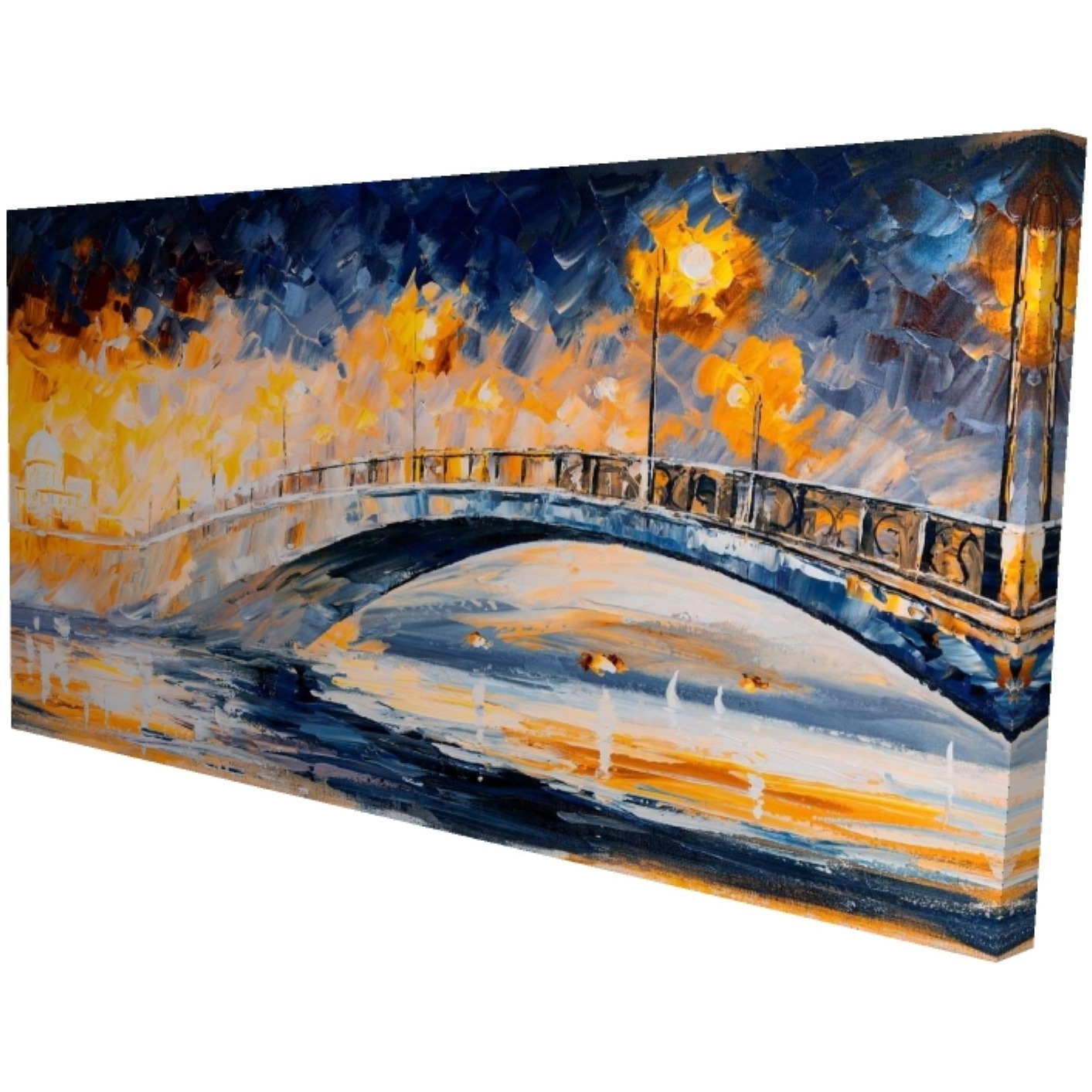 BRIDGE IN THE MOONLIGHT - Print on canvas by Begin Edition