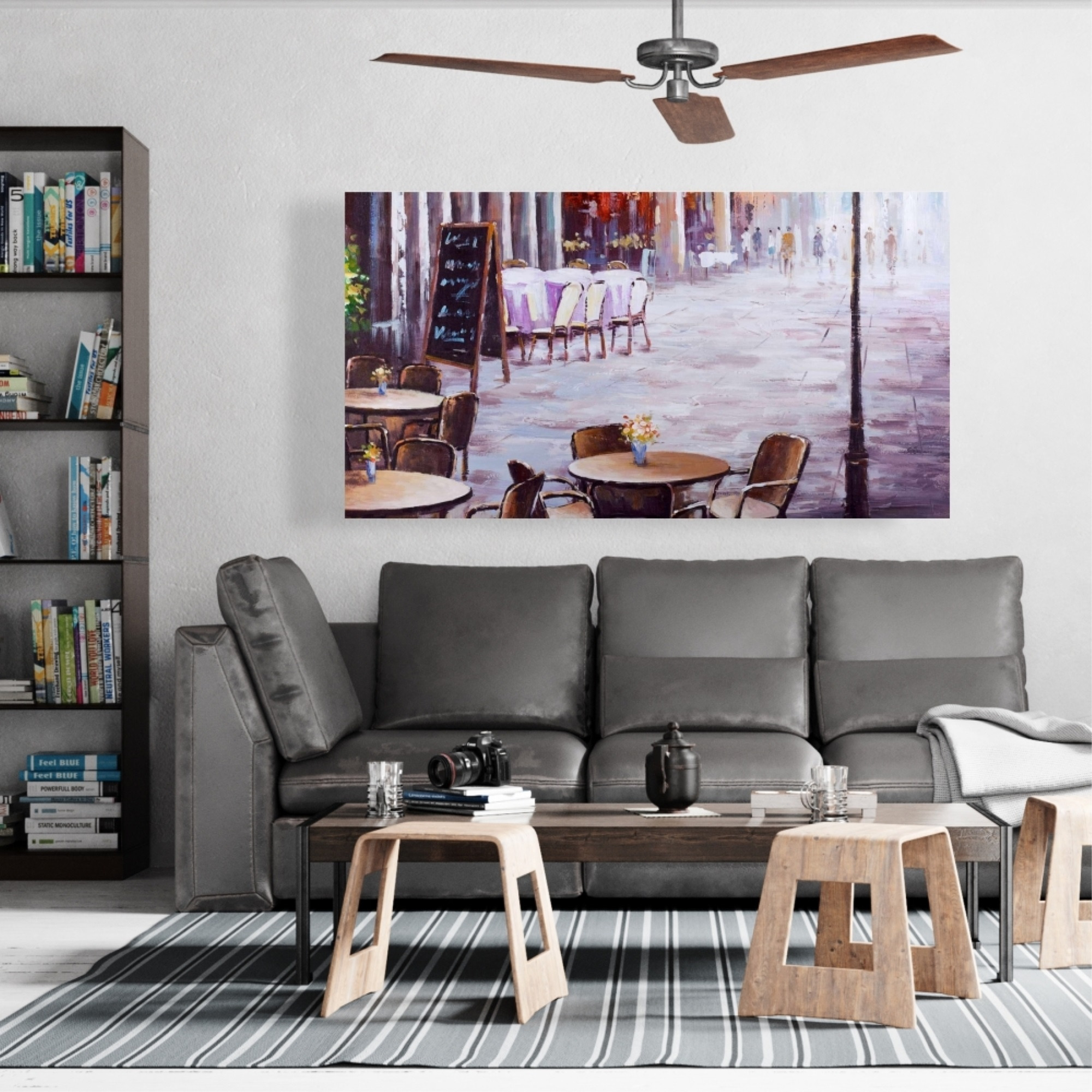 OUTDOOR RESTAURANT - Print on canvas by Begin Edition