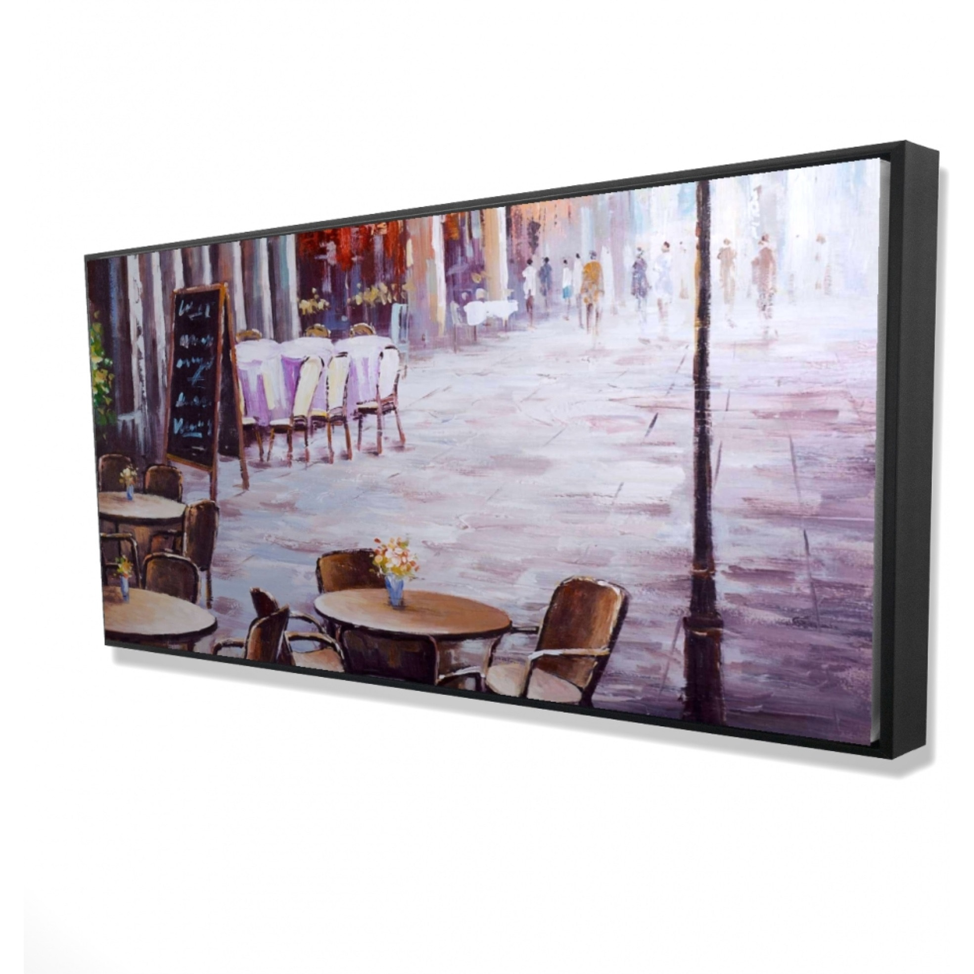 OUTDOOR RESTAURANT - Framed Print on canvas by Begin Edition