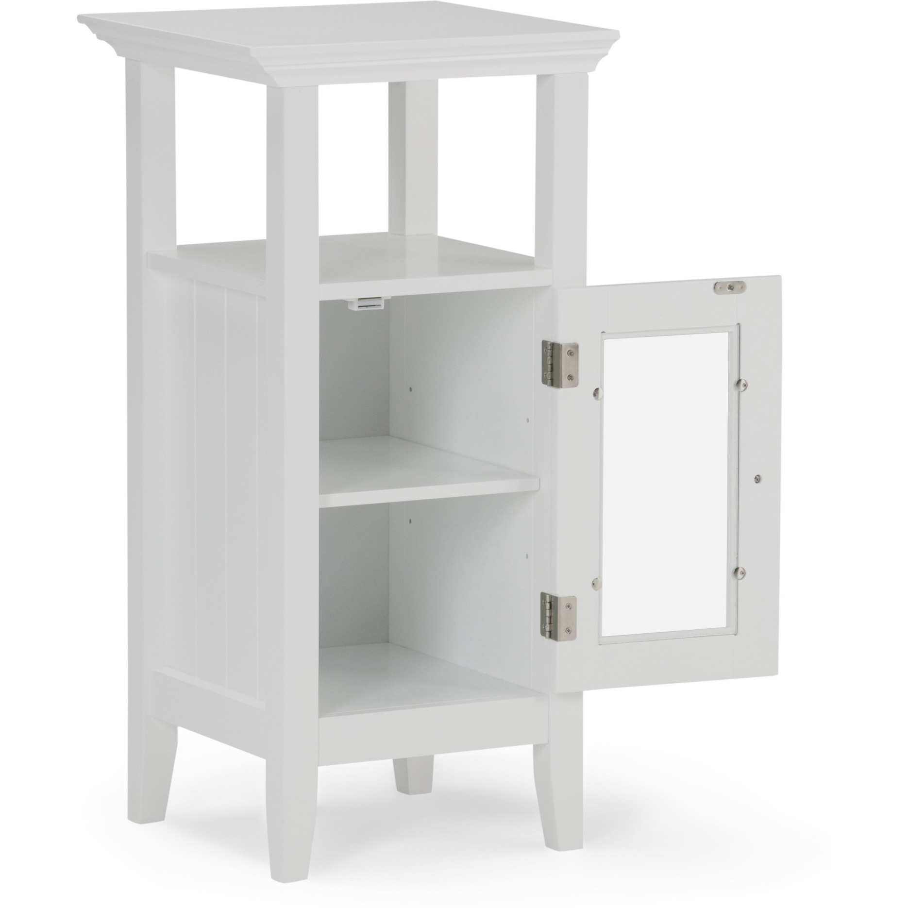 Acadian 30 inch H x 15 inch W Floor Storage Bath Cabinet in Pure White