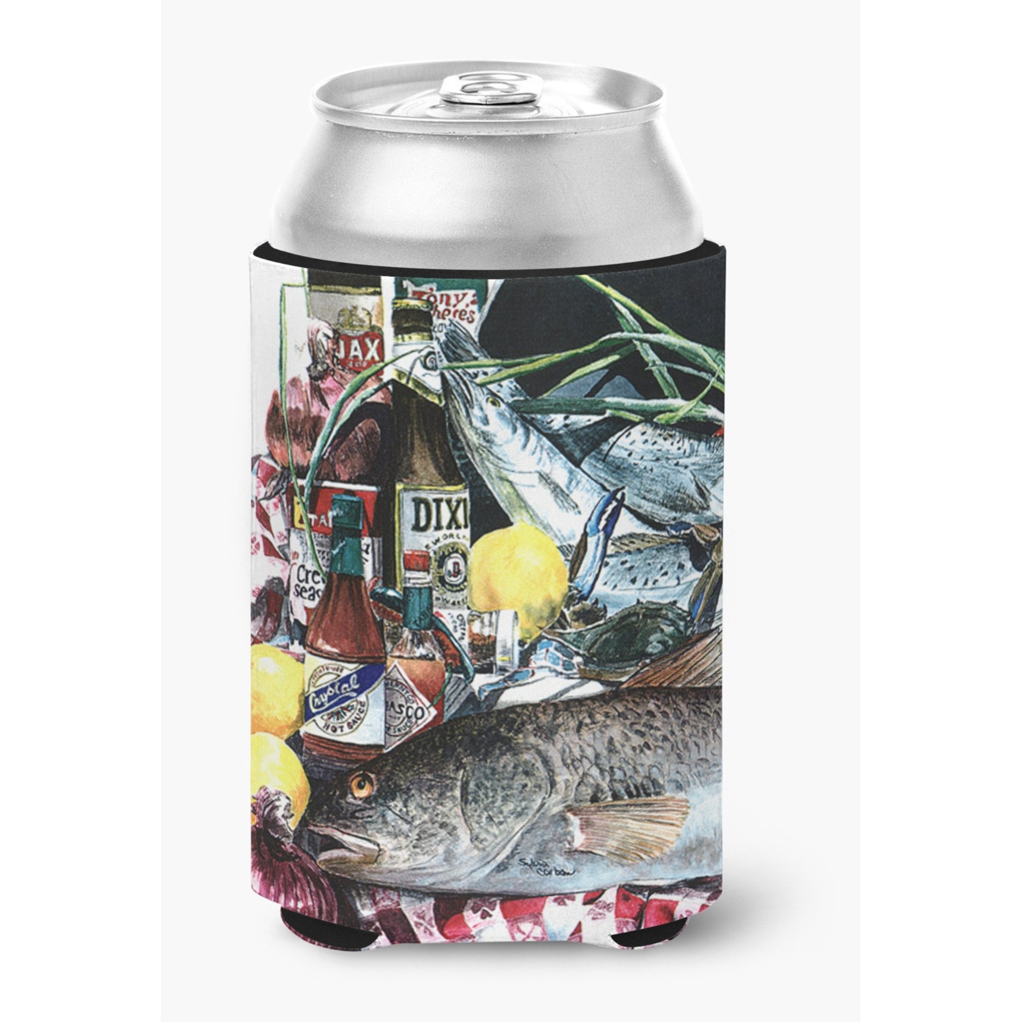 Fish and Beers from New Orleans Can or Bottle Beverage Insulator Hugger