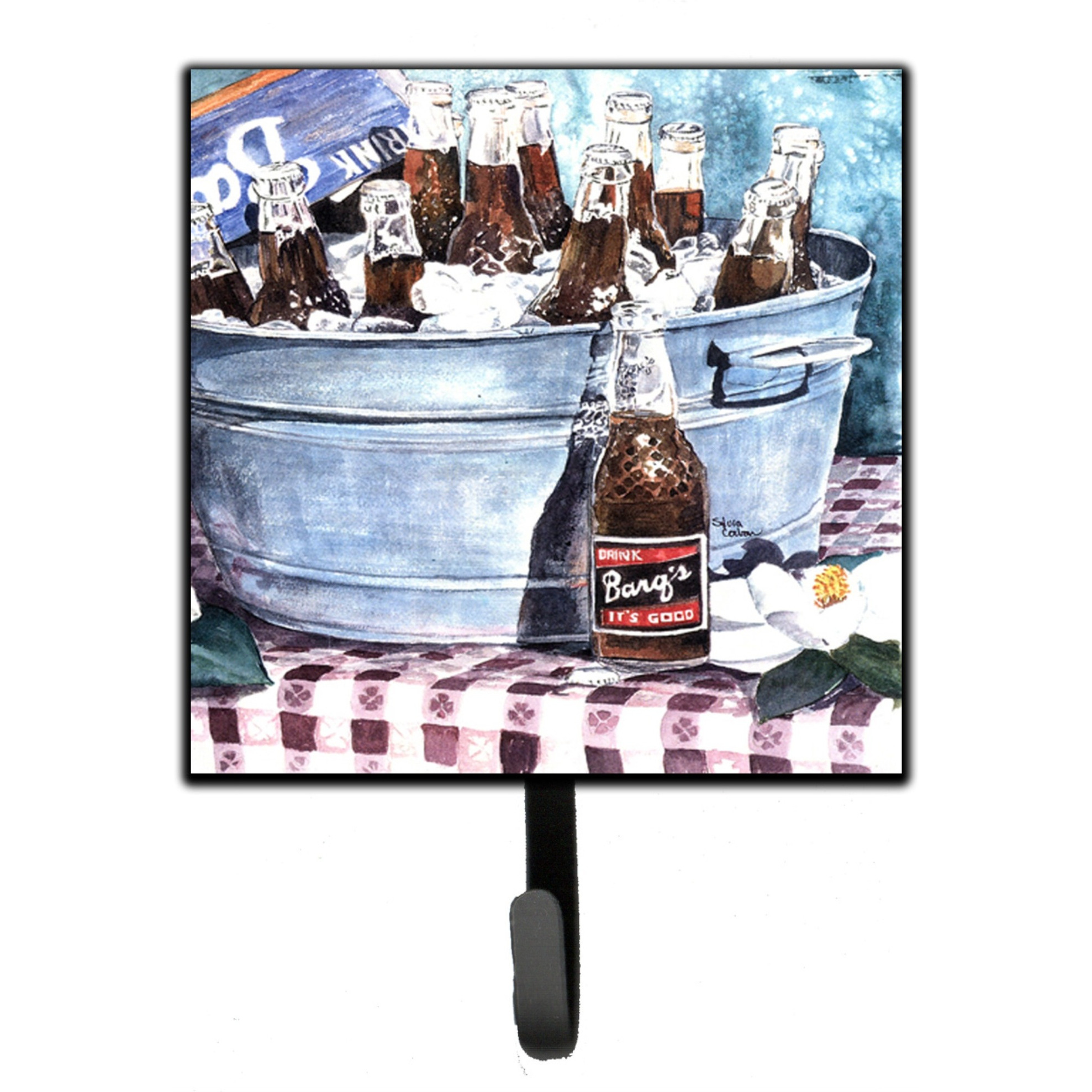 &quotCaroline's Treasures 1003SH4 Barq's and Old Washtub Leash Holder or Key Hook, Small, Multicolor"