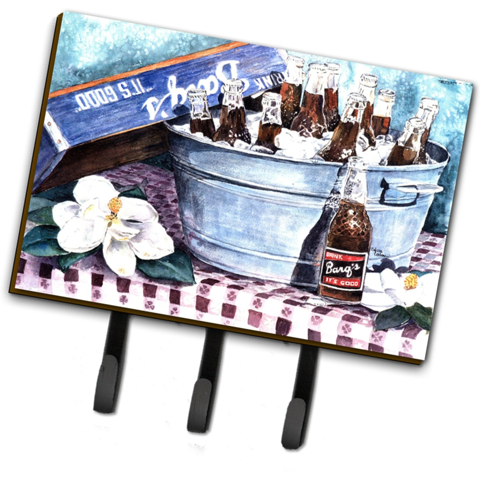 &quotCaroline's Treasures 1003TH68 Barq's and Old Washtub Leash Holder or Key Hook, Large, Multicolor"