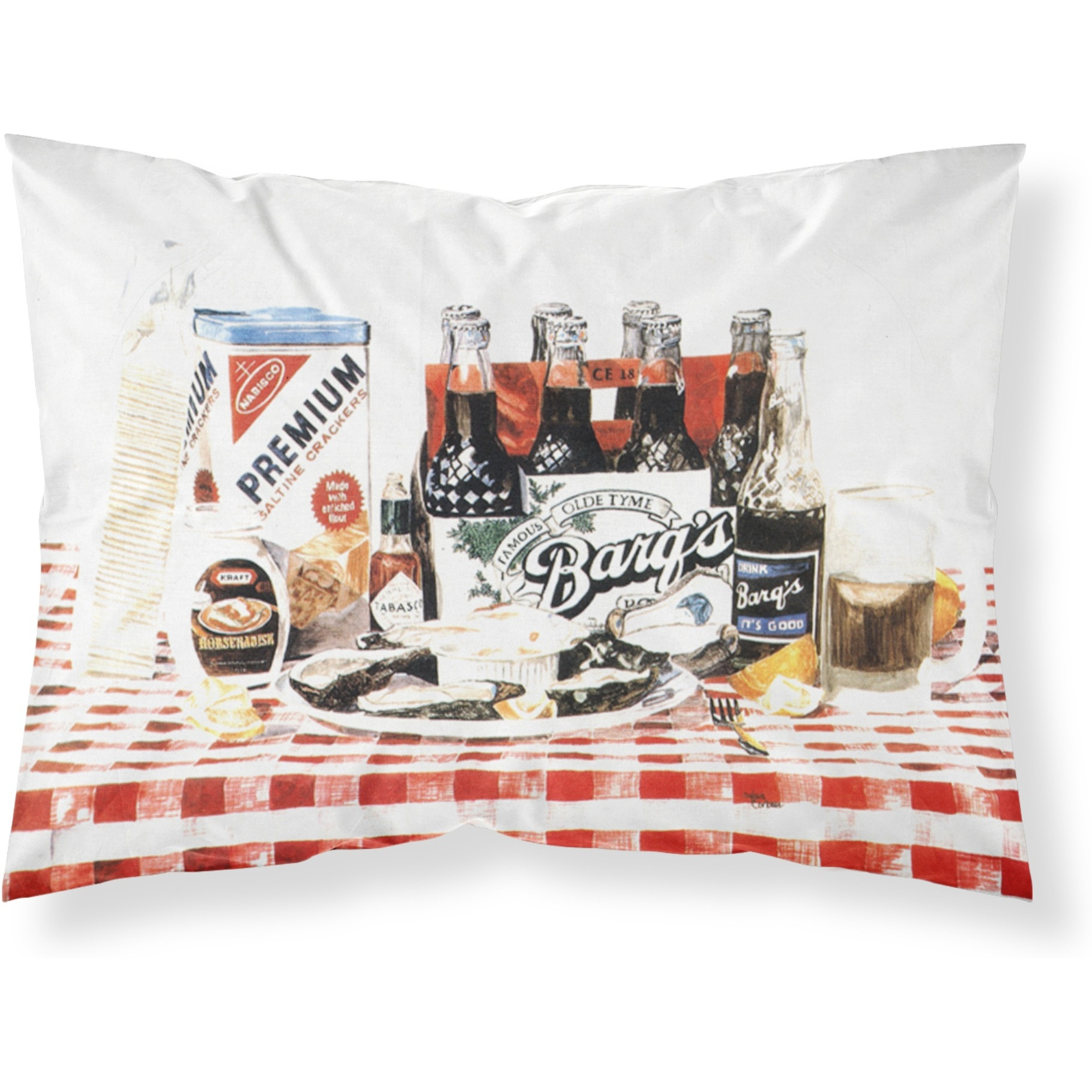 &quotCaroline's Treasures 1004PILLOWCASE Bar's Oysters Moisture Wicking Fabric Standard Pillowcase, Large, Multicolor"