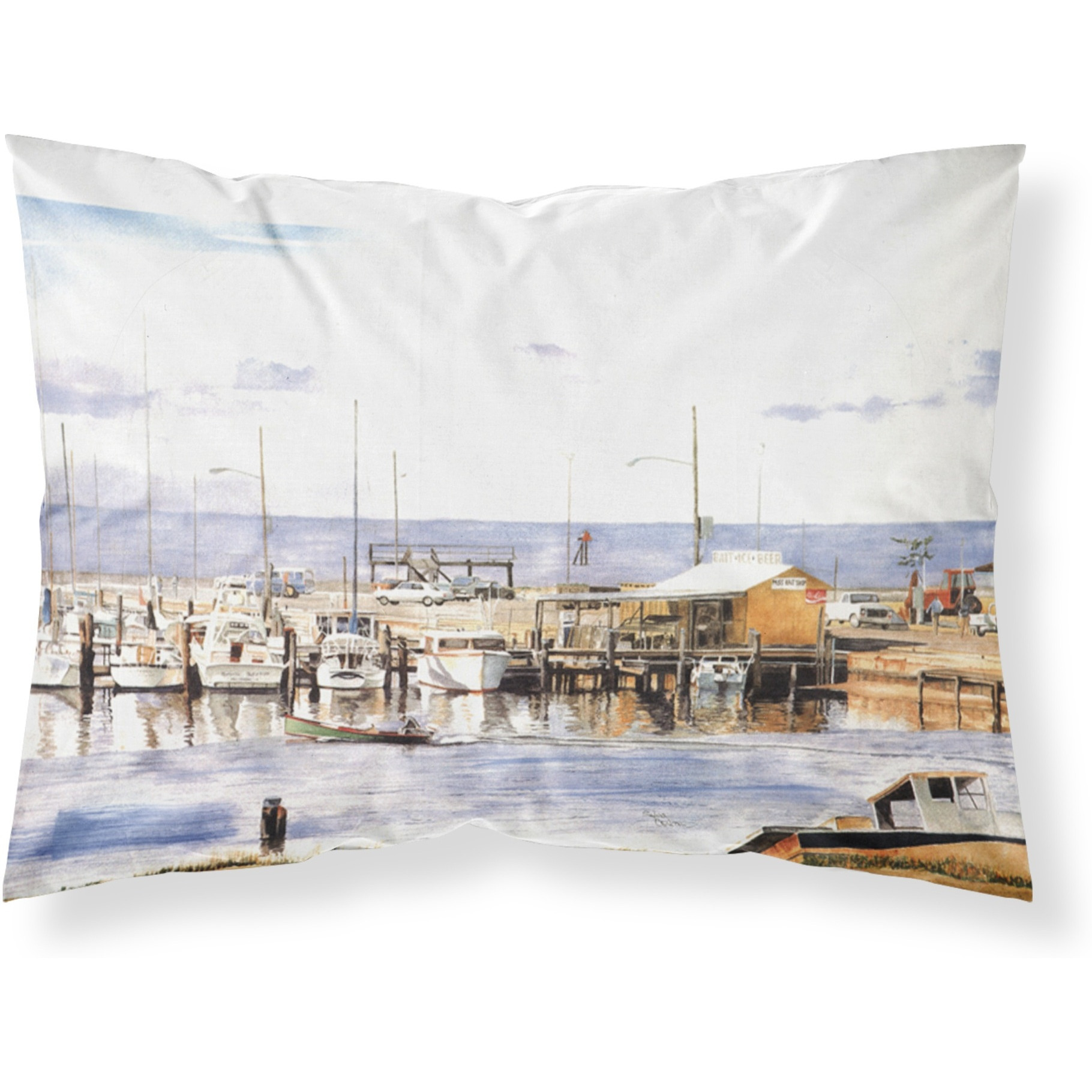 &quotCaroline's Treasures 1006PILLOWCASE Pass Bait Shop Moisture Wicking Fabric Standard Pillowcase, Large, Multicolor"