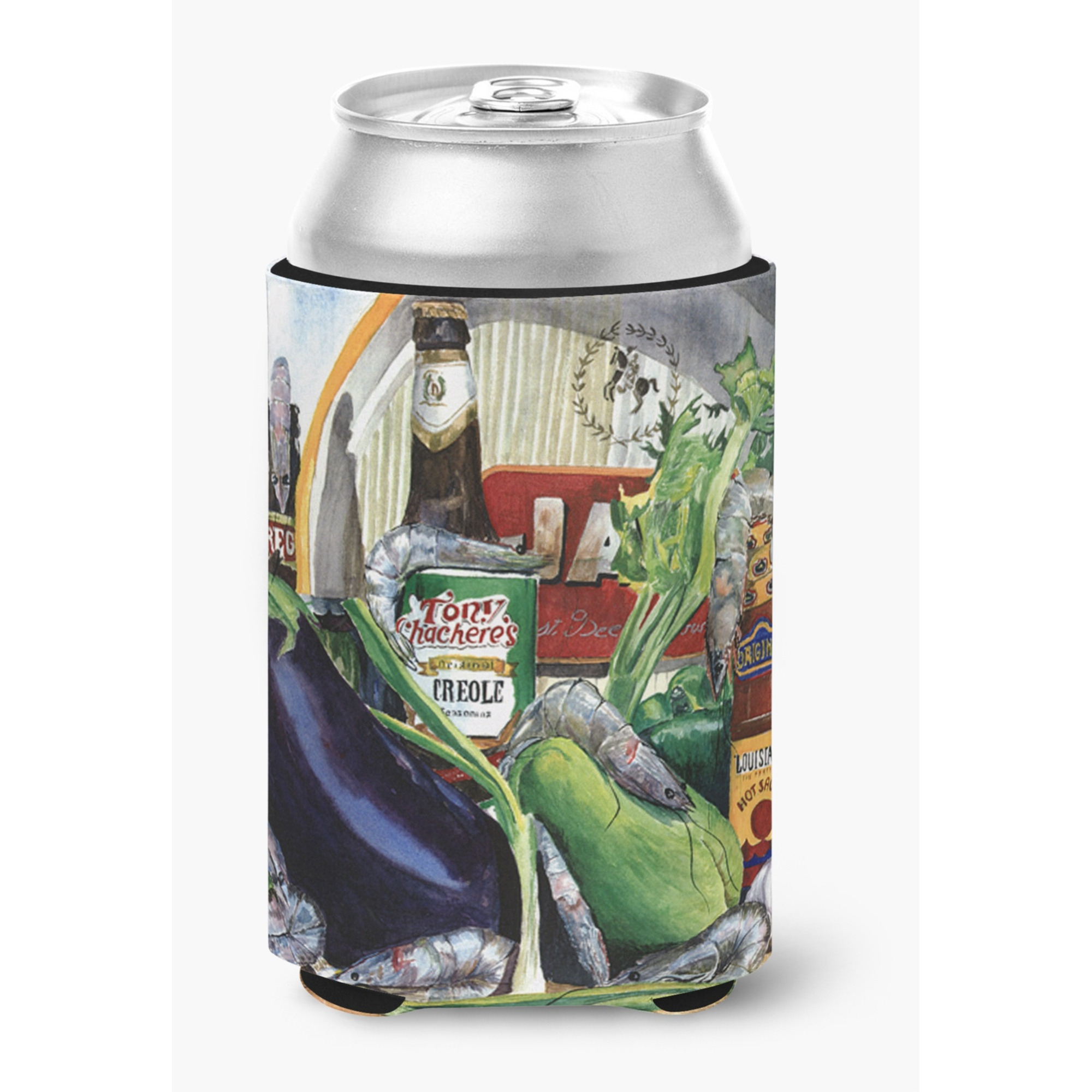 Eggplant and New Orleans Beers Can or Bottle Beverage Insulator Hugger