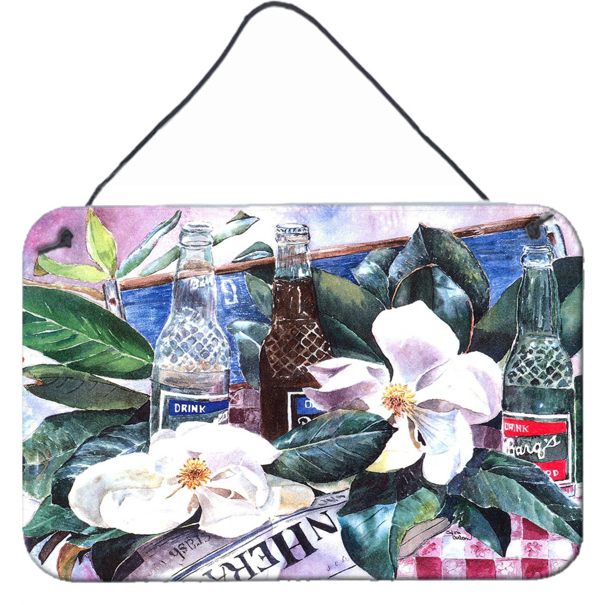 &quotCaroline's Treasures Barq's and Magnolia Indoor Aluminum Metal Wall or Door Hanging Prints, 8 x 12"", Multicolor"