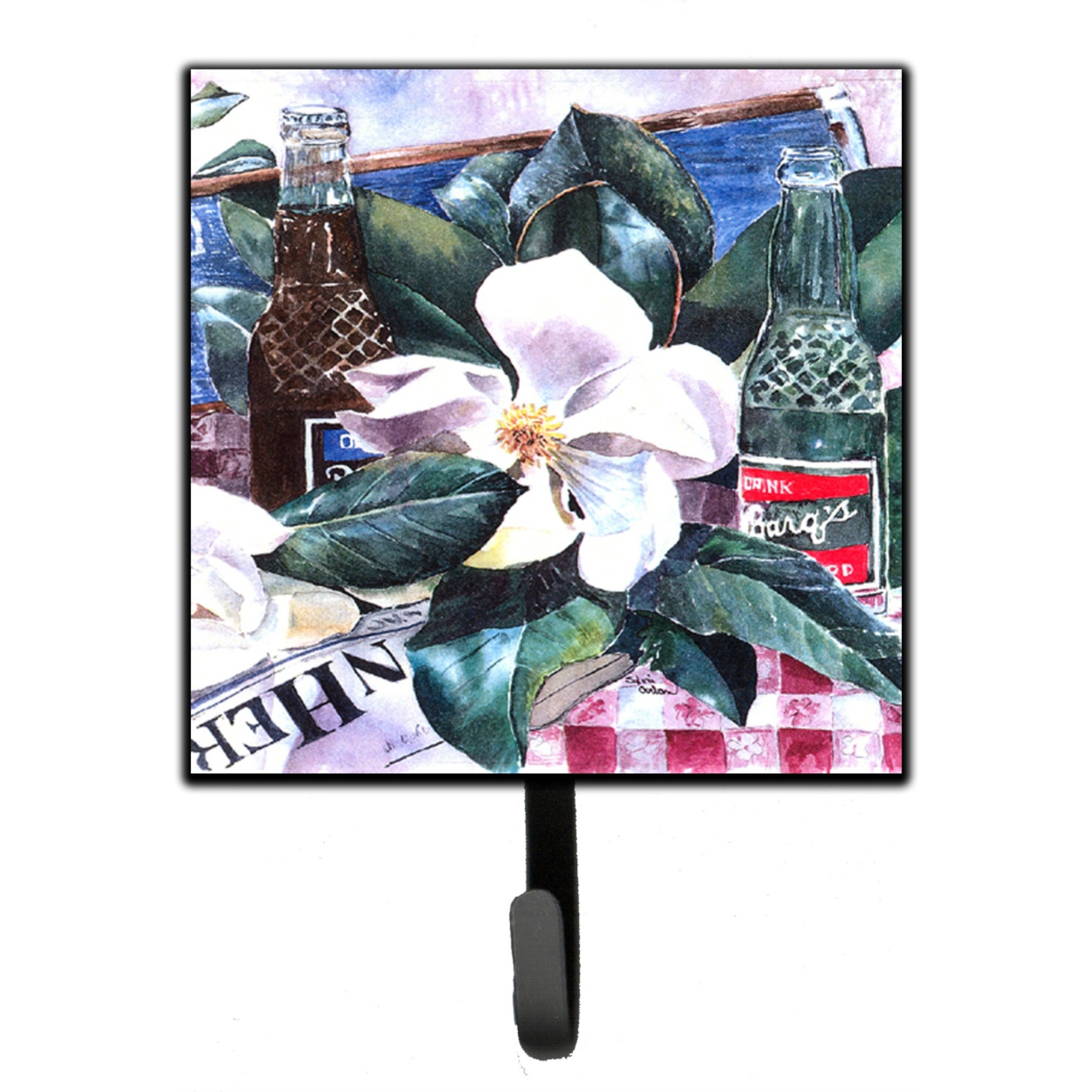 &quotCaroline's Treasures 1009SH4 Barq's and Magnolia Leash Holder or Key Hook, Small, Multicolor"